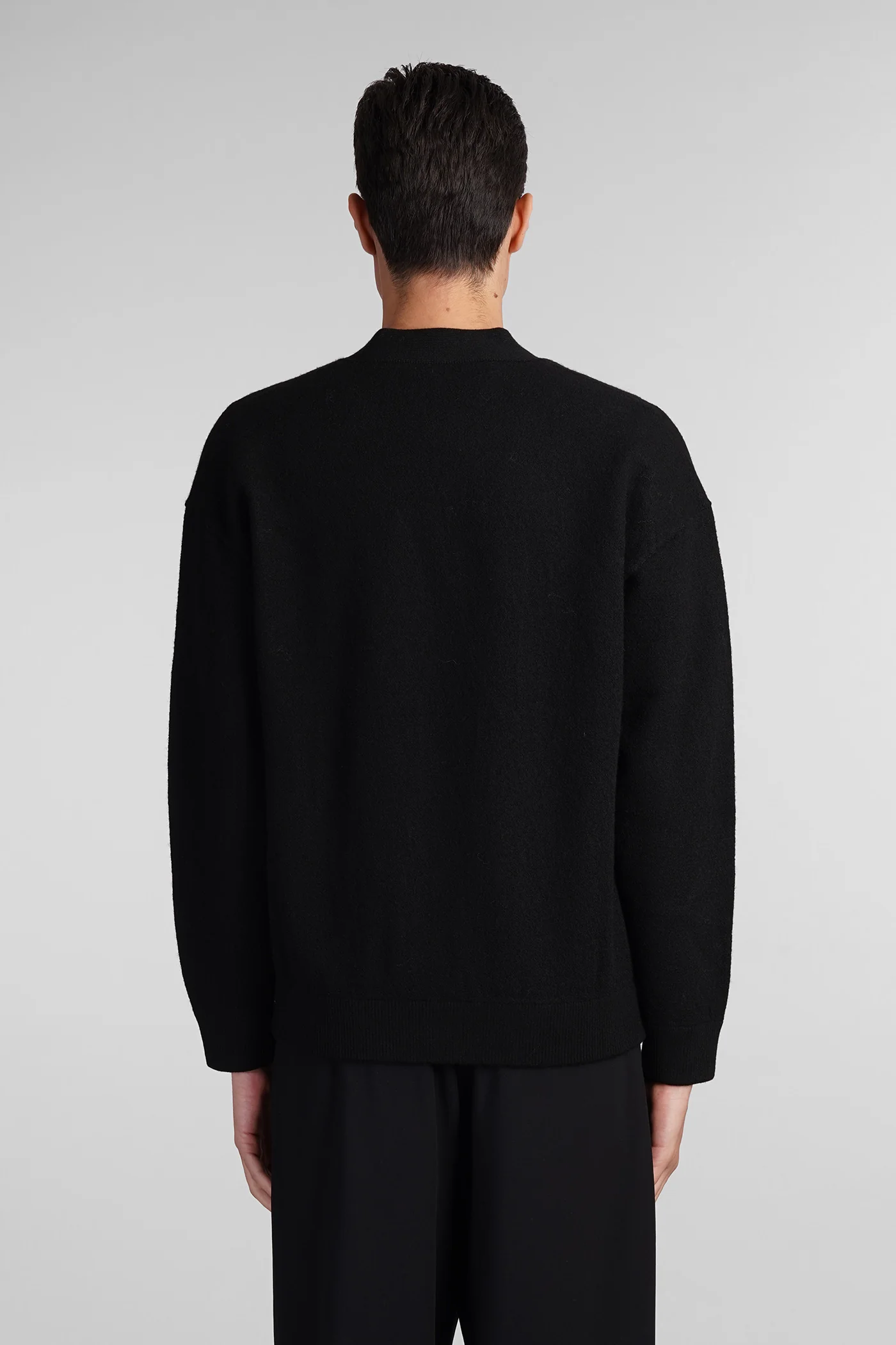 Cardigan in black wool - Image 3