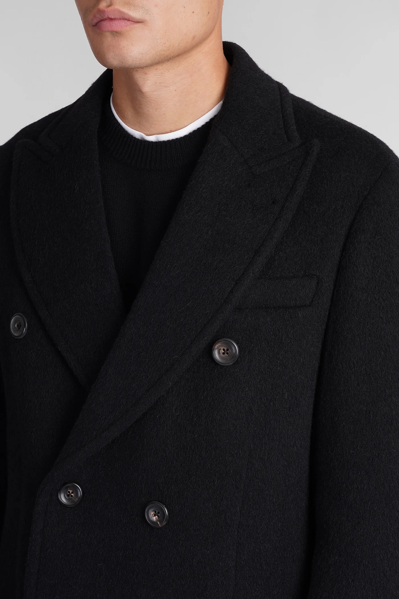 Coat in black wool - Image 5