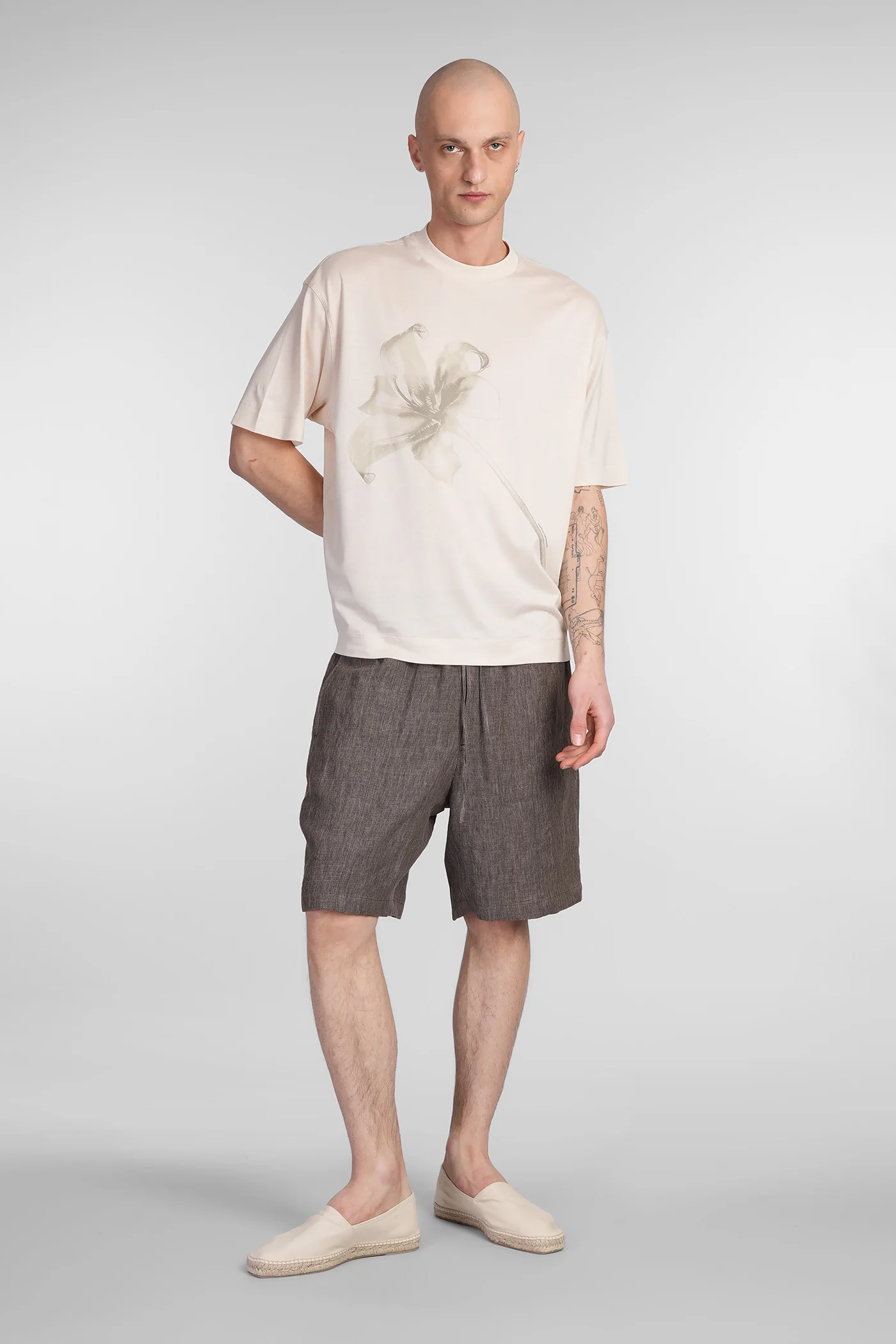 Shorts in brown linen - Image 2