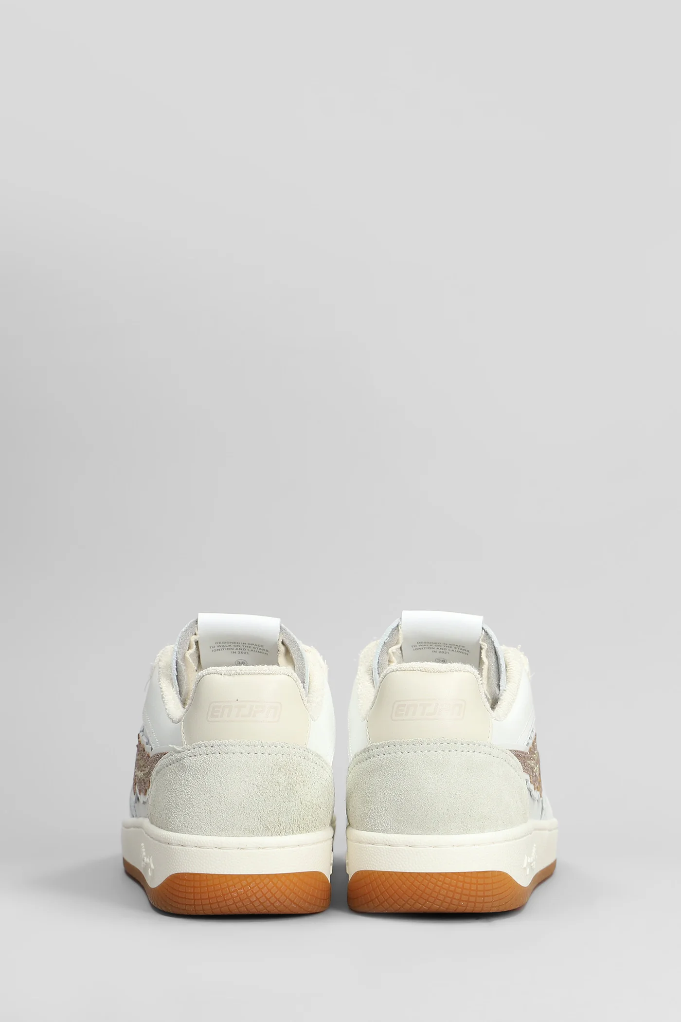 Egg Rocket Sneakers in white suede and leather - Image 4