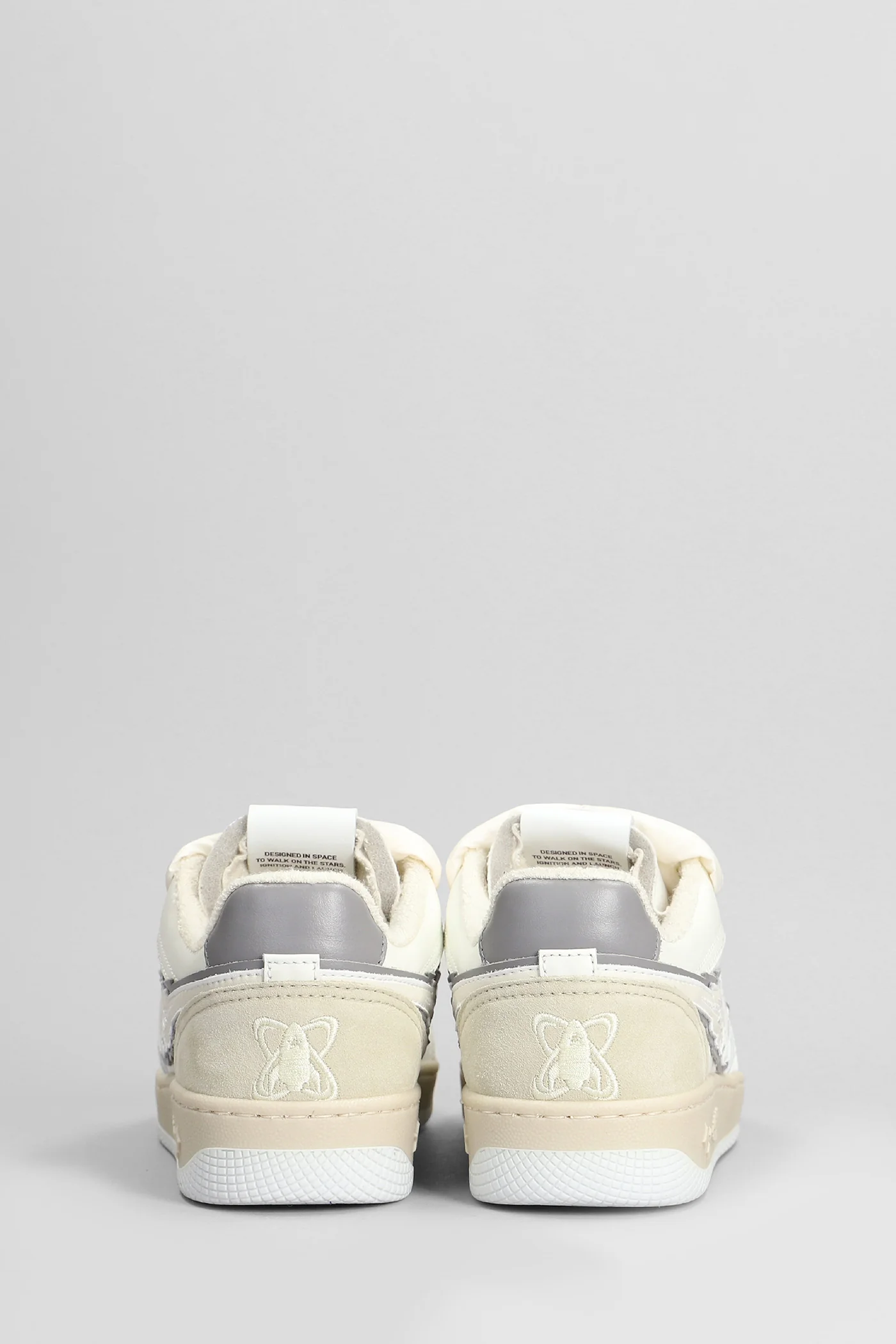 Egg Rocket Sneakers in white suede and leather - Image 4