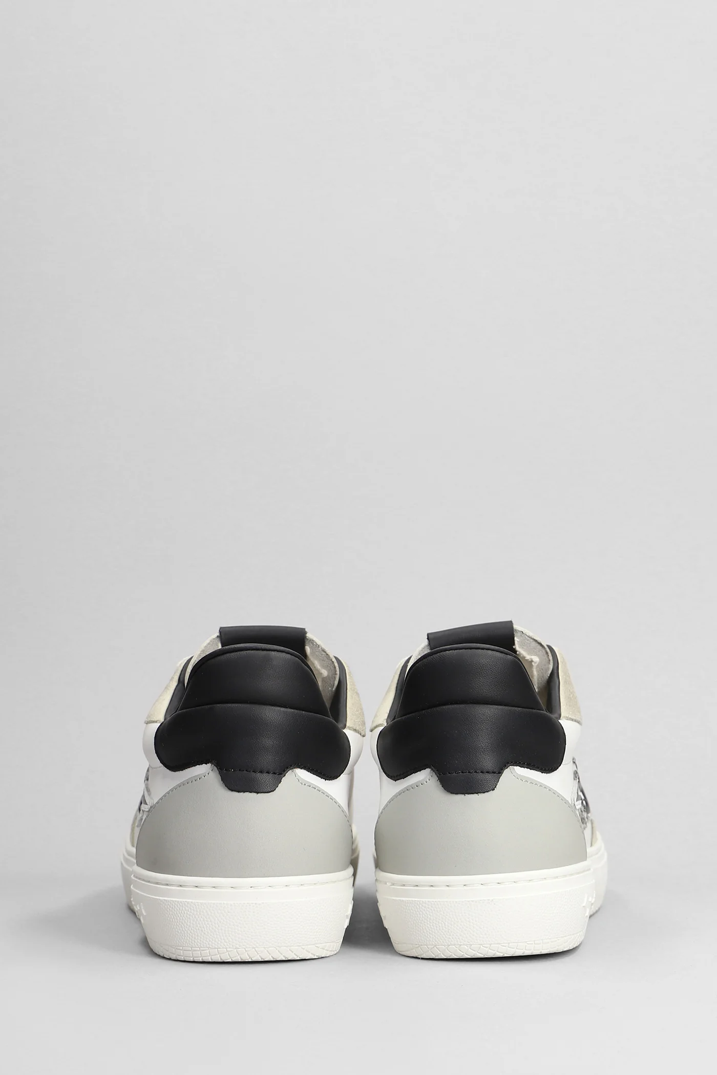 Sneakers in white suede and leather - Image 4
