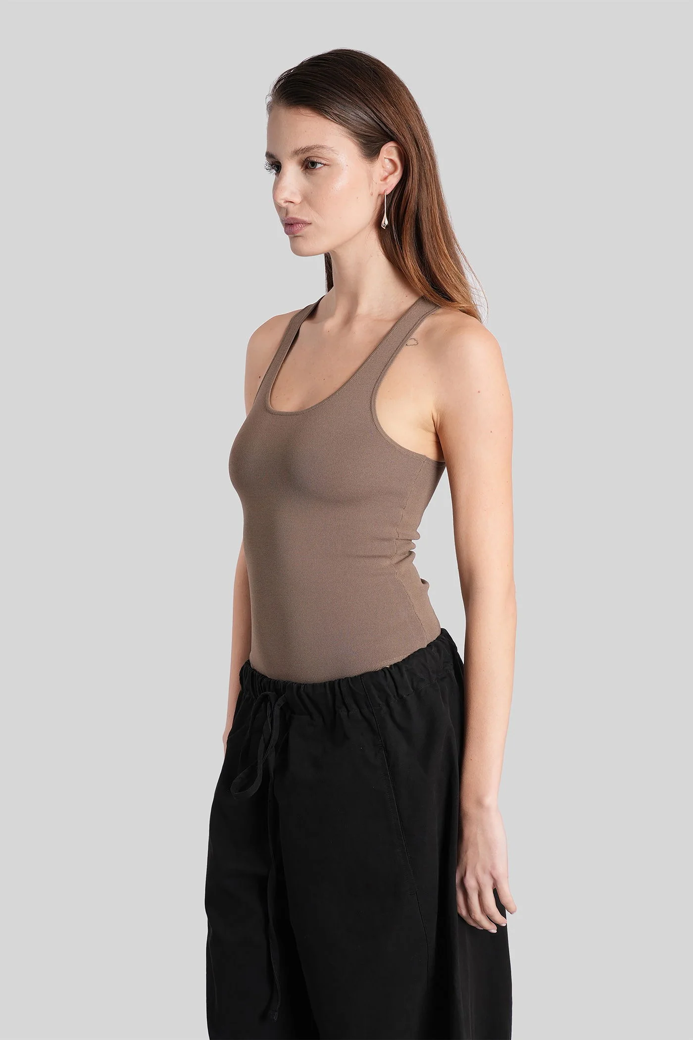 Body in brown viscose - Image 4