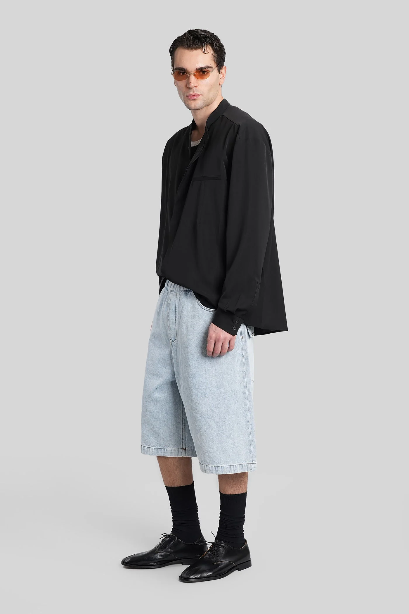 Shirt in black polyester - Image 2