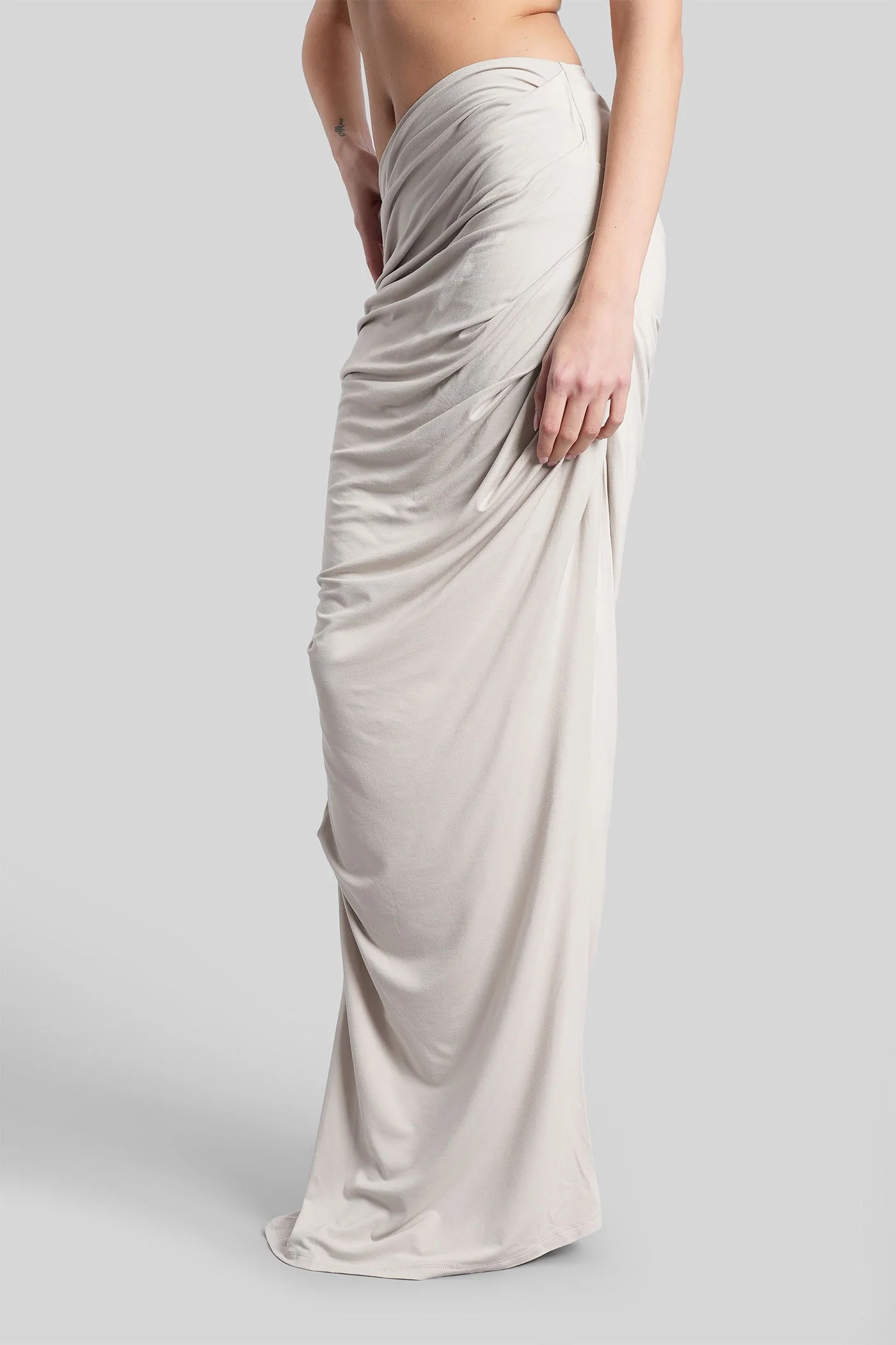 Skirt in grey viscose - Image 4
