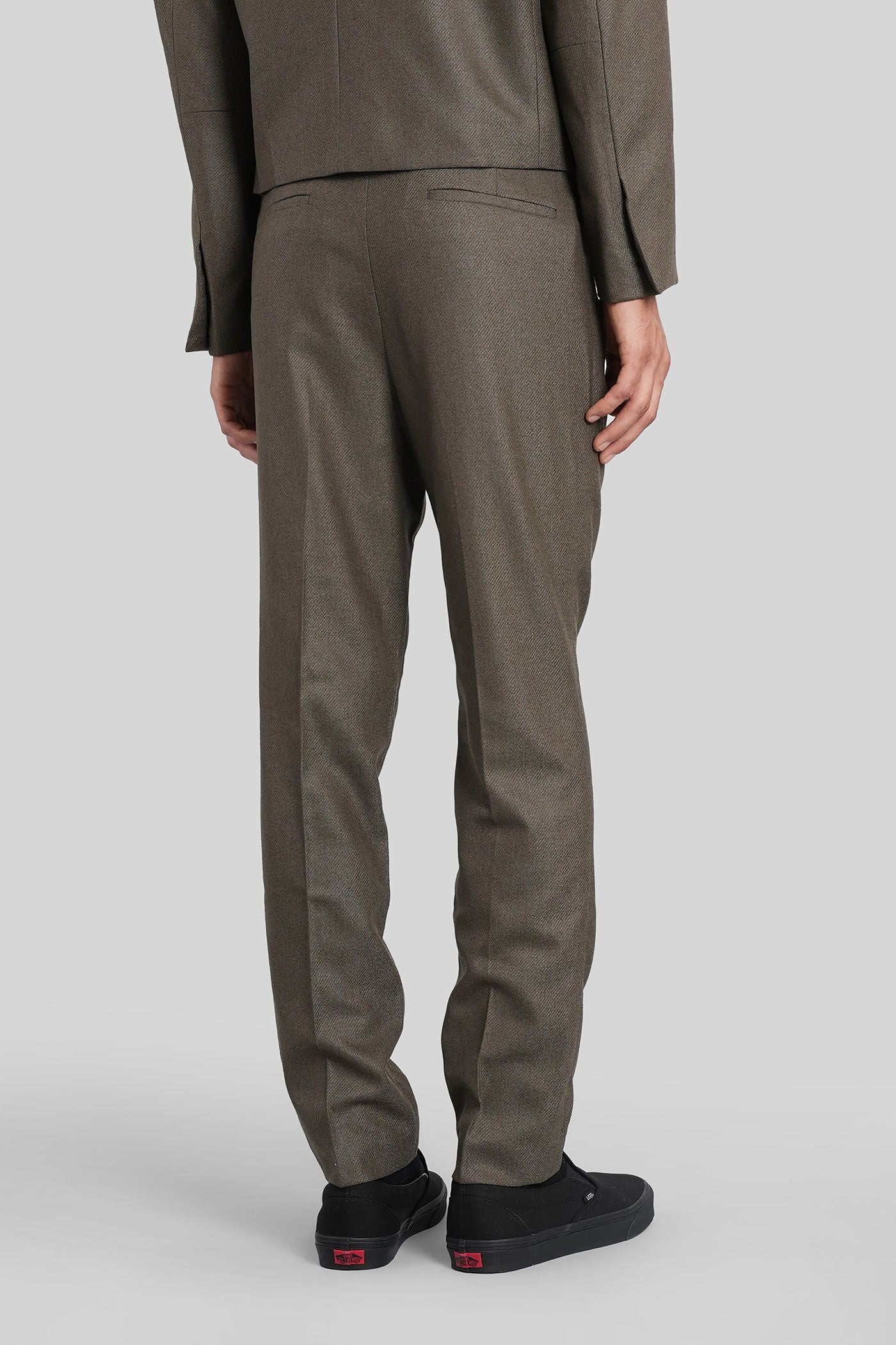 Slim trouser Pants in green wool - Image 3