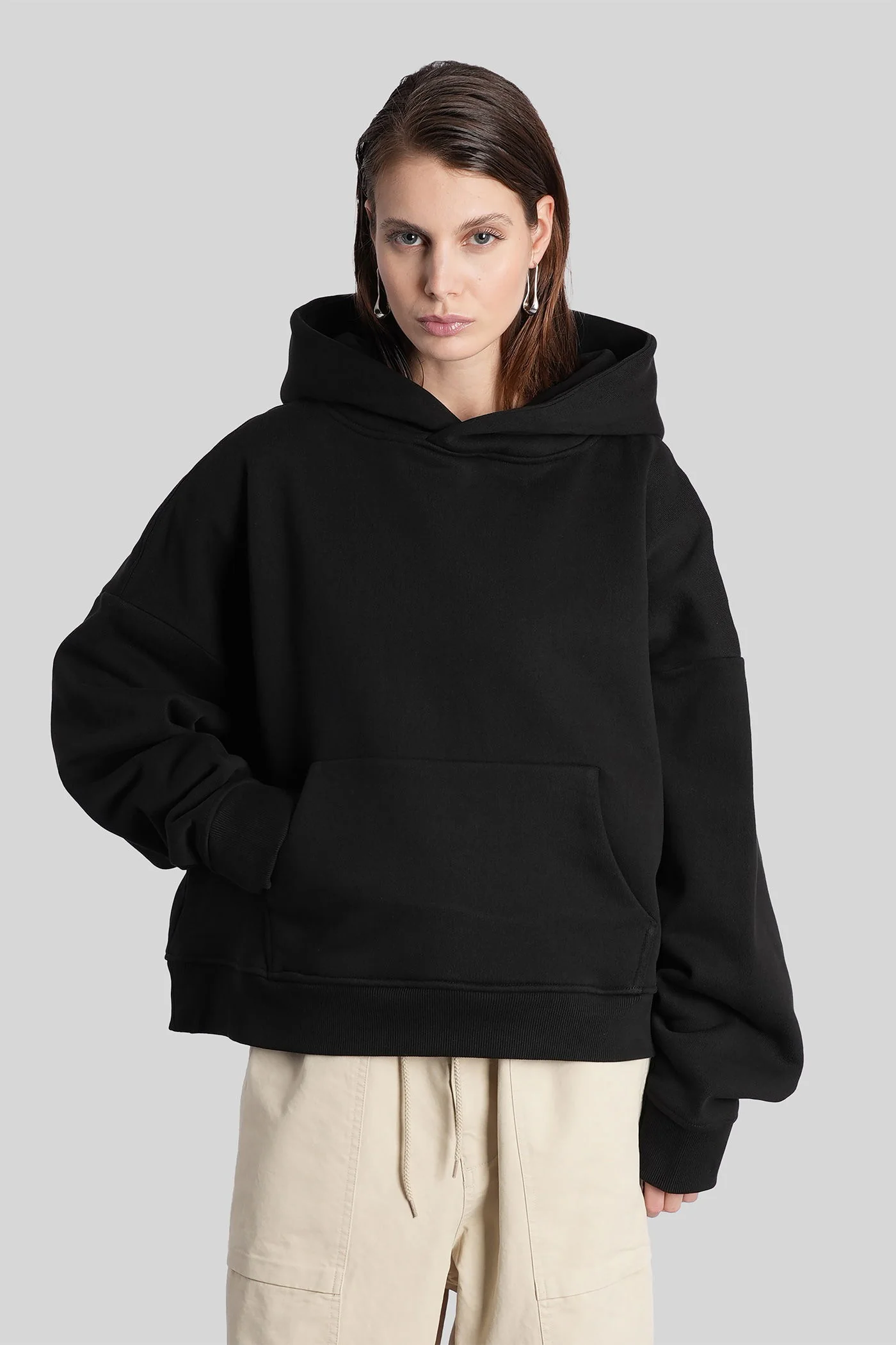 Sweatshirt in black cotton
