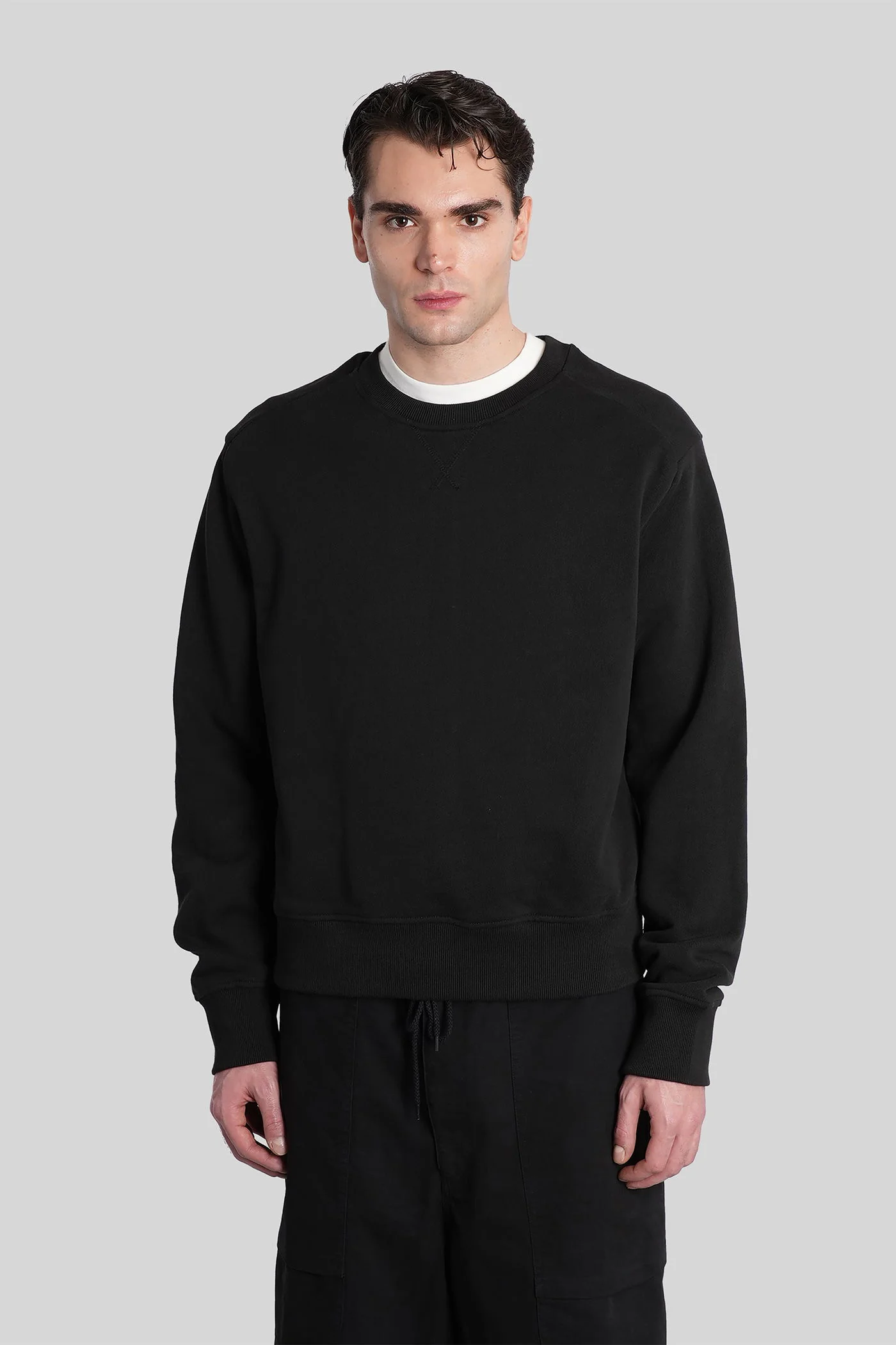 Sweatshirt in black cotton