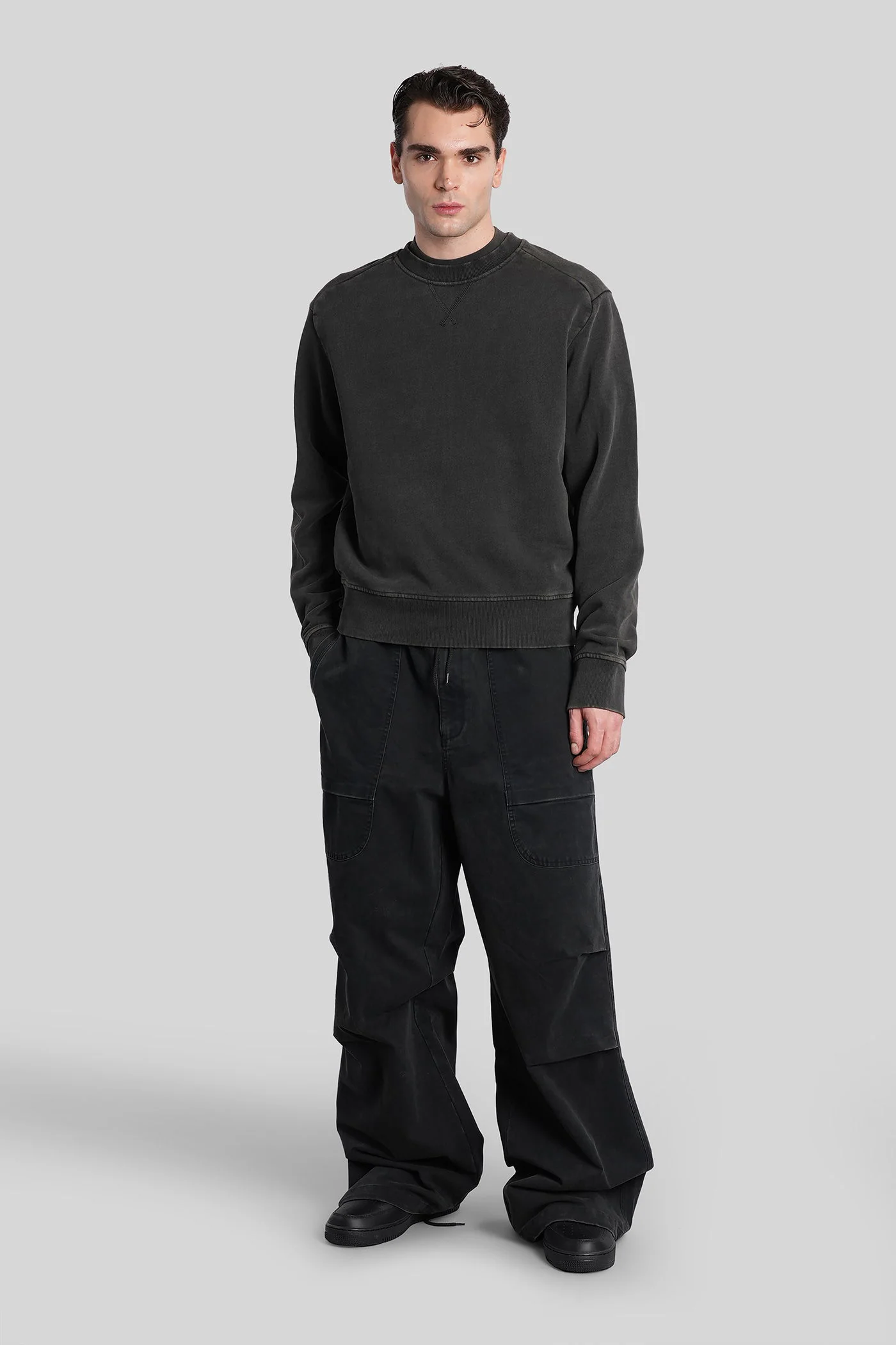 Sweatshirt in black cotton - Image 2