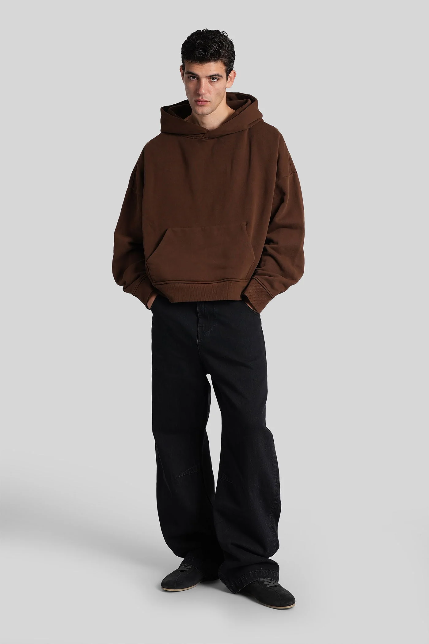 Sweatshirt in brown cotton - Image 2