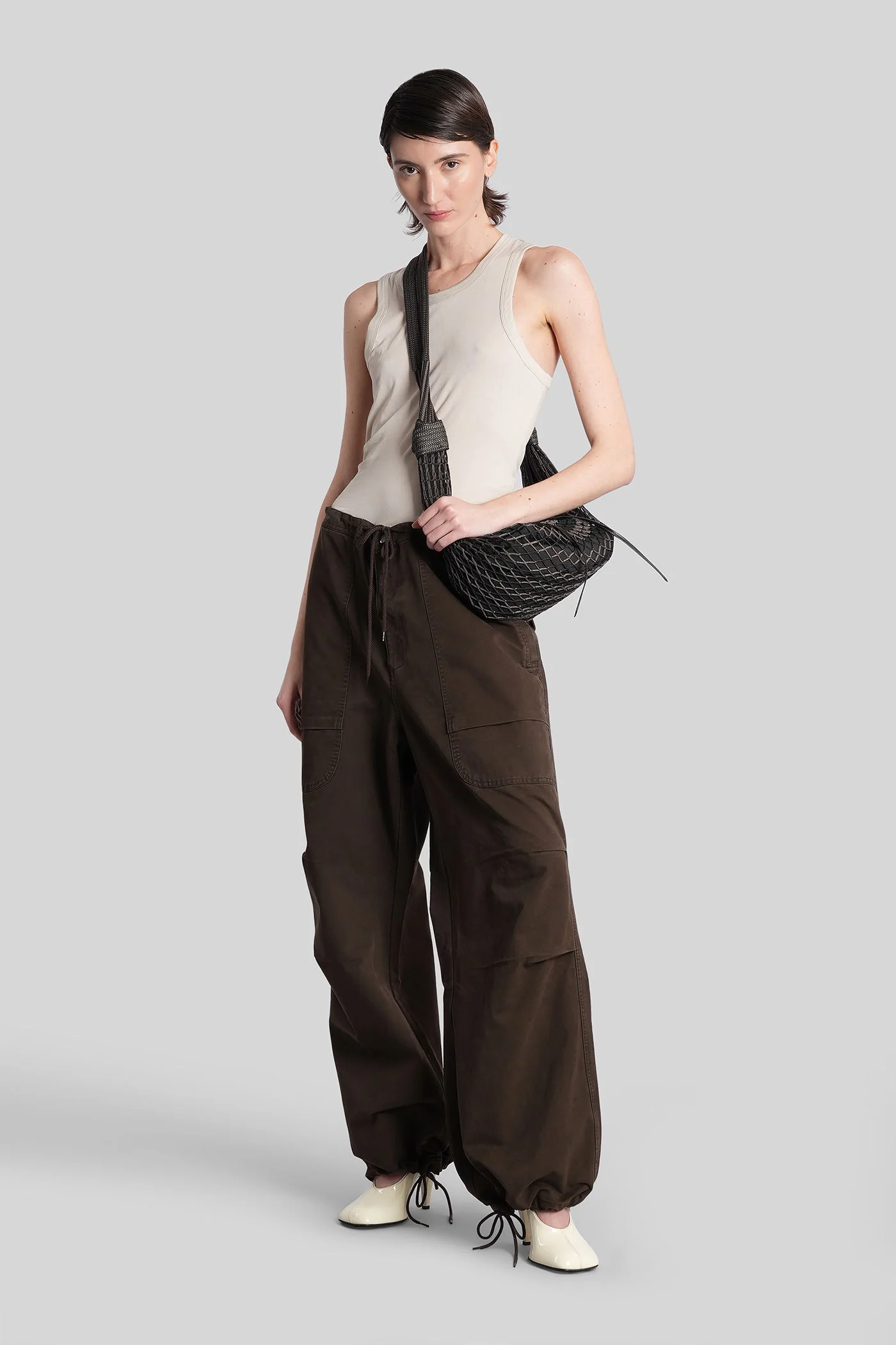 tank Top in beige cotton - Image 2