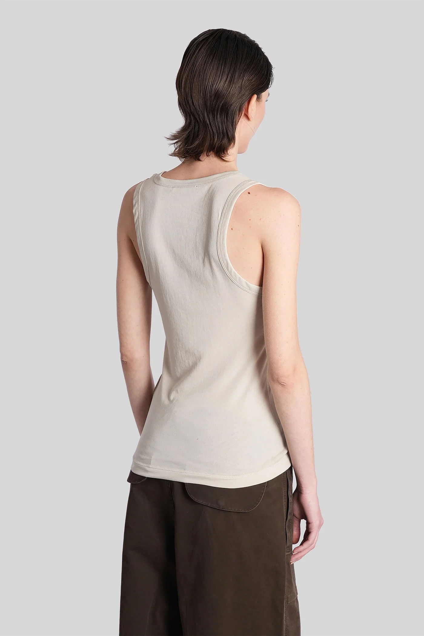 tank Top in beige cotton - Image 3