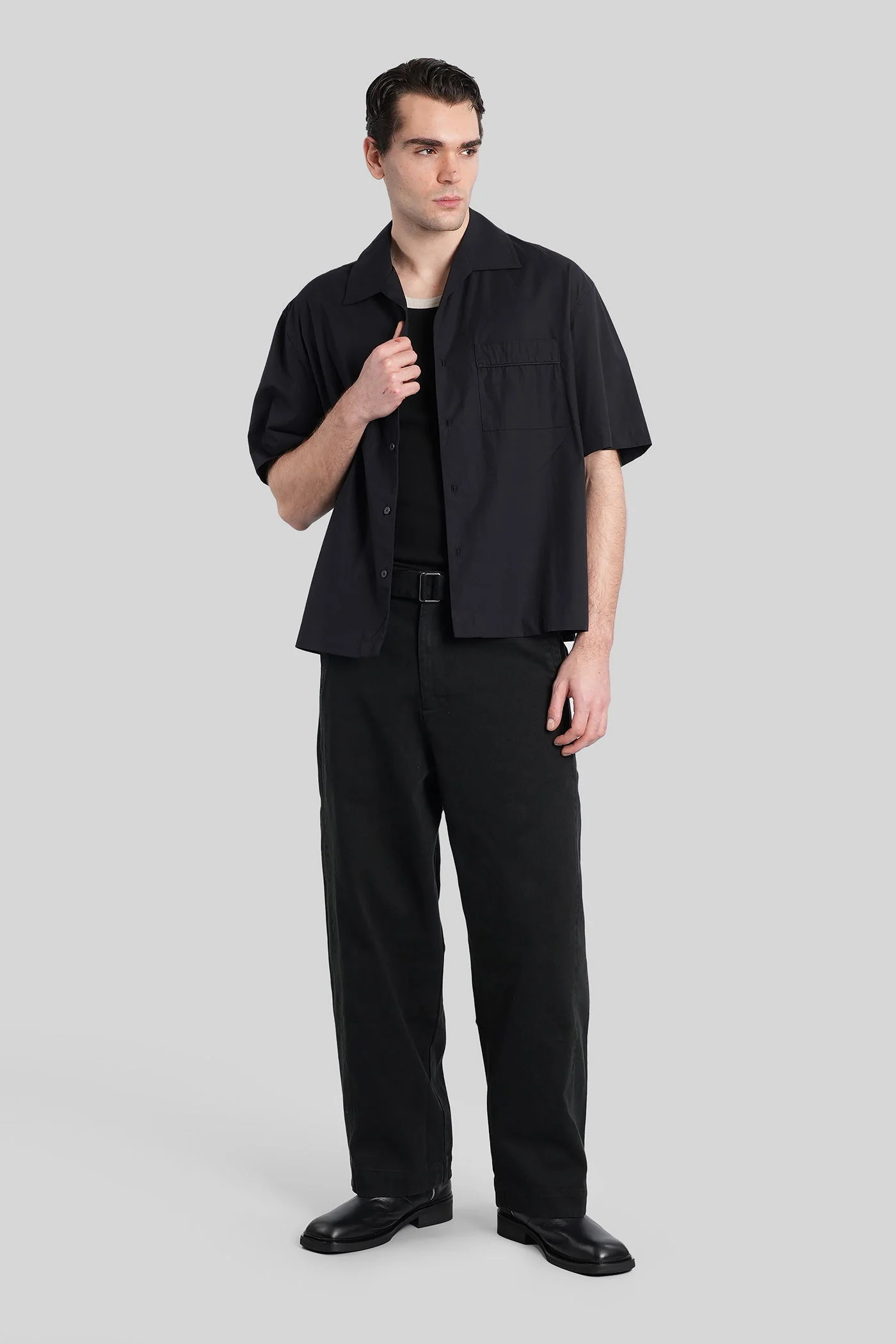 tank Top in black cotton - Image 2