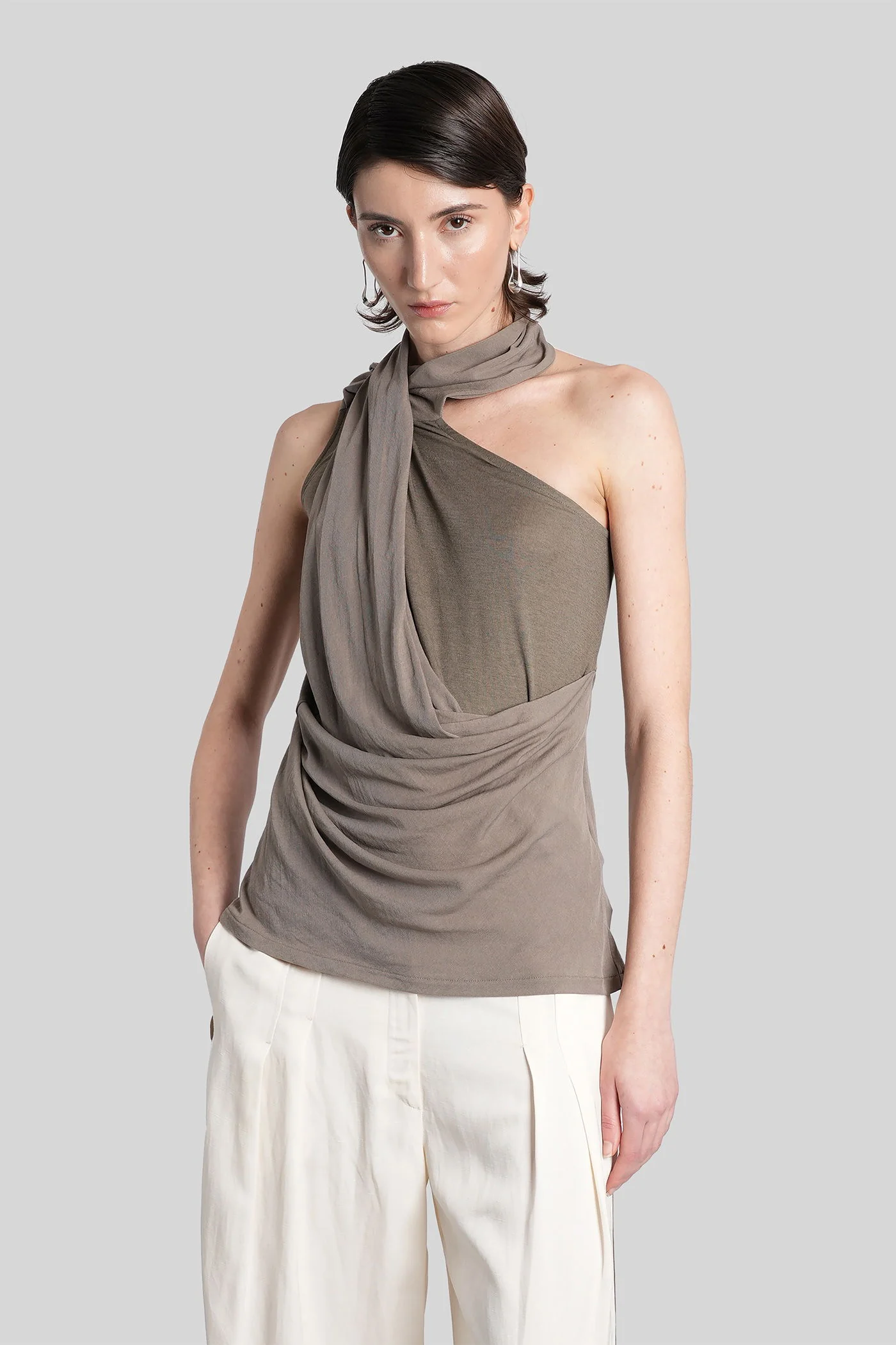 Topwear in grey cotton