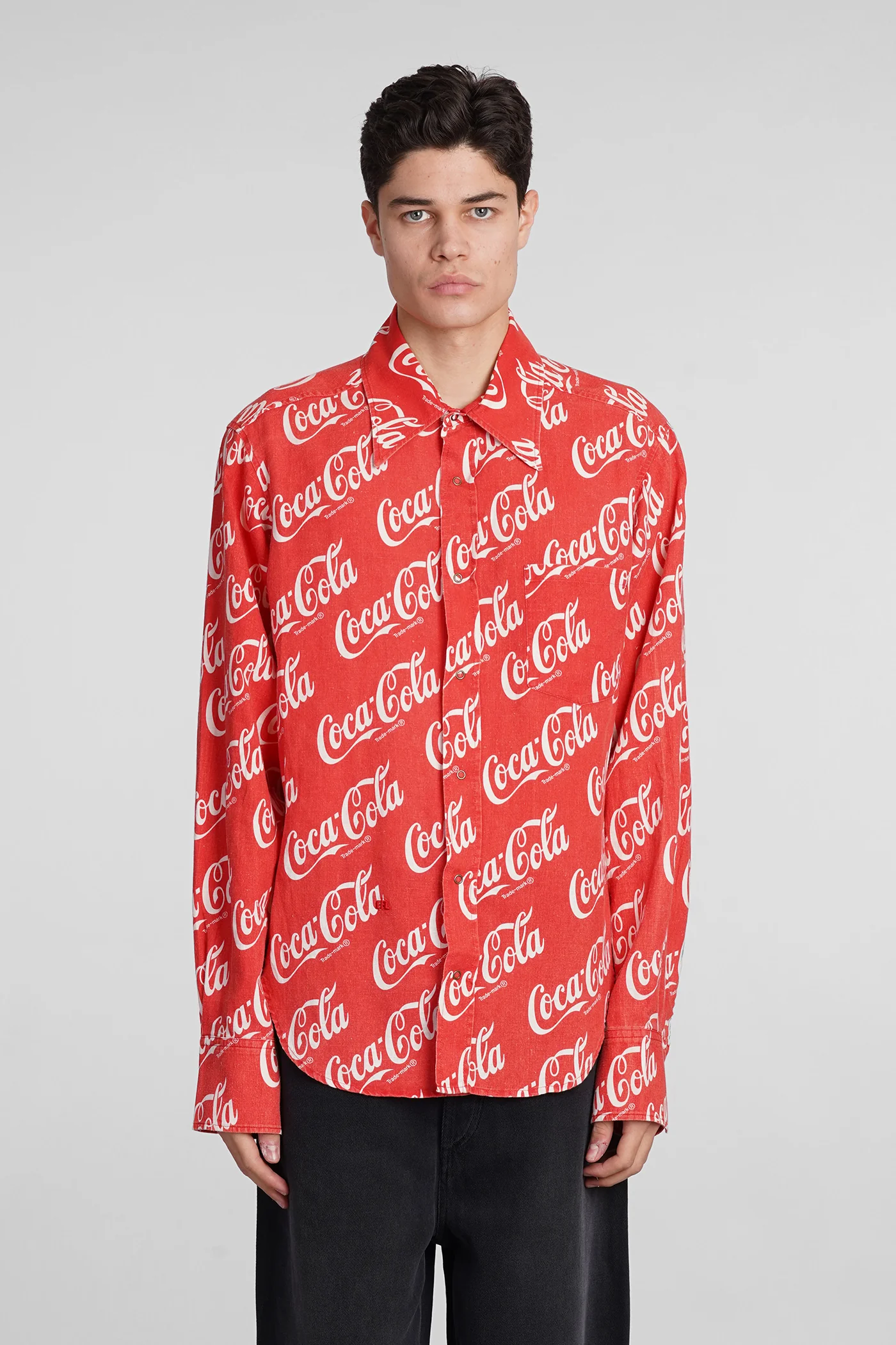 Shirt in red cotton