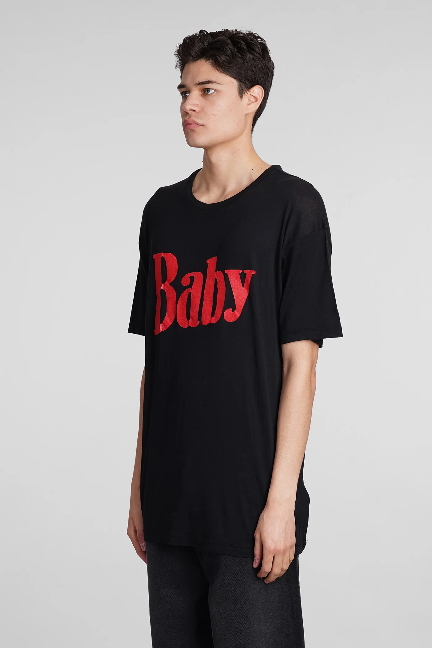 T-Shirt in black cotton - Image 4