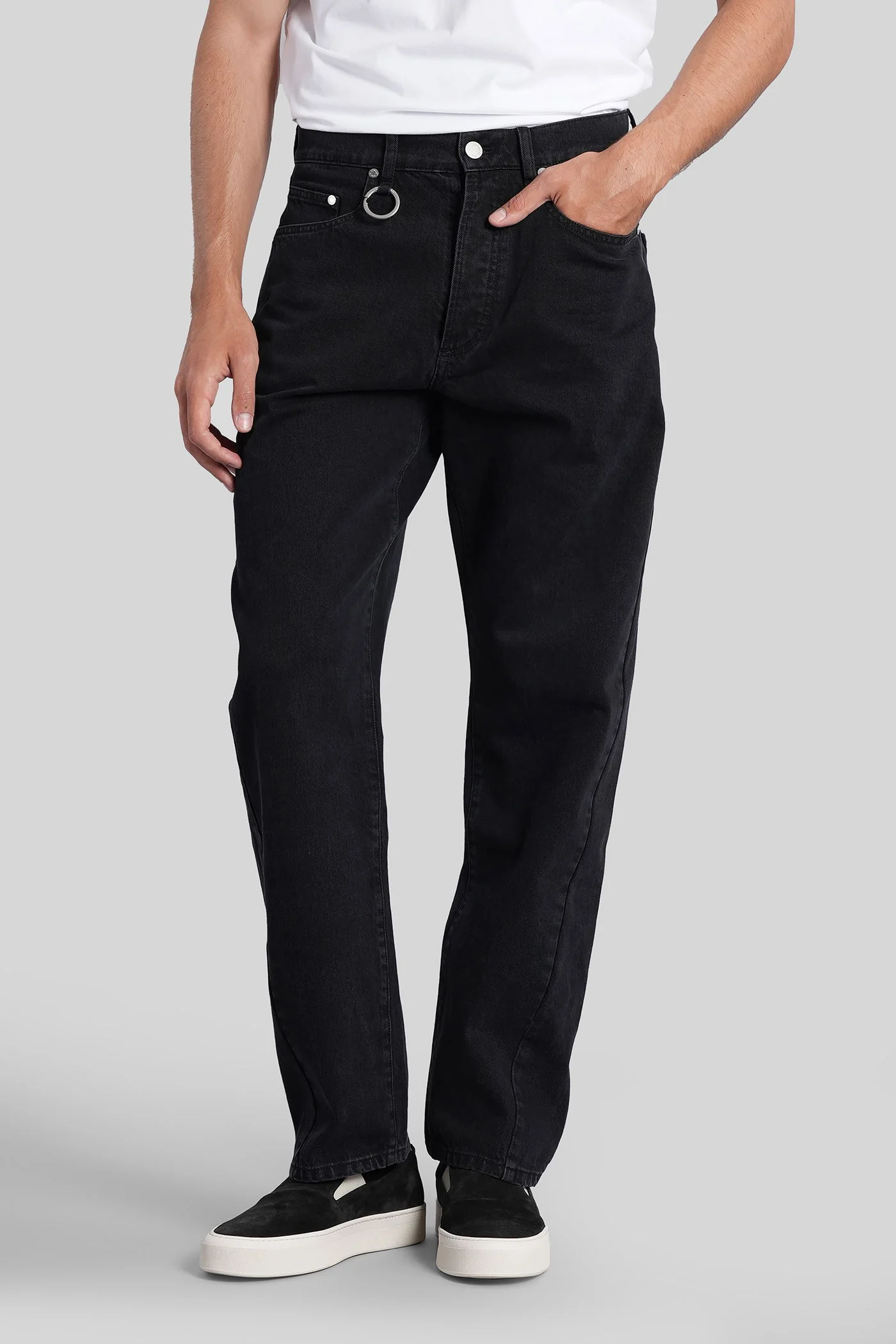 Jeans in black cotton