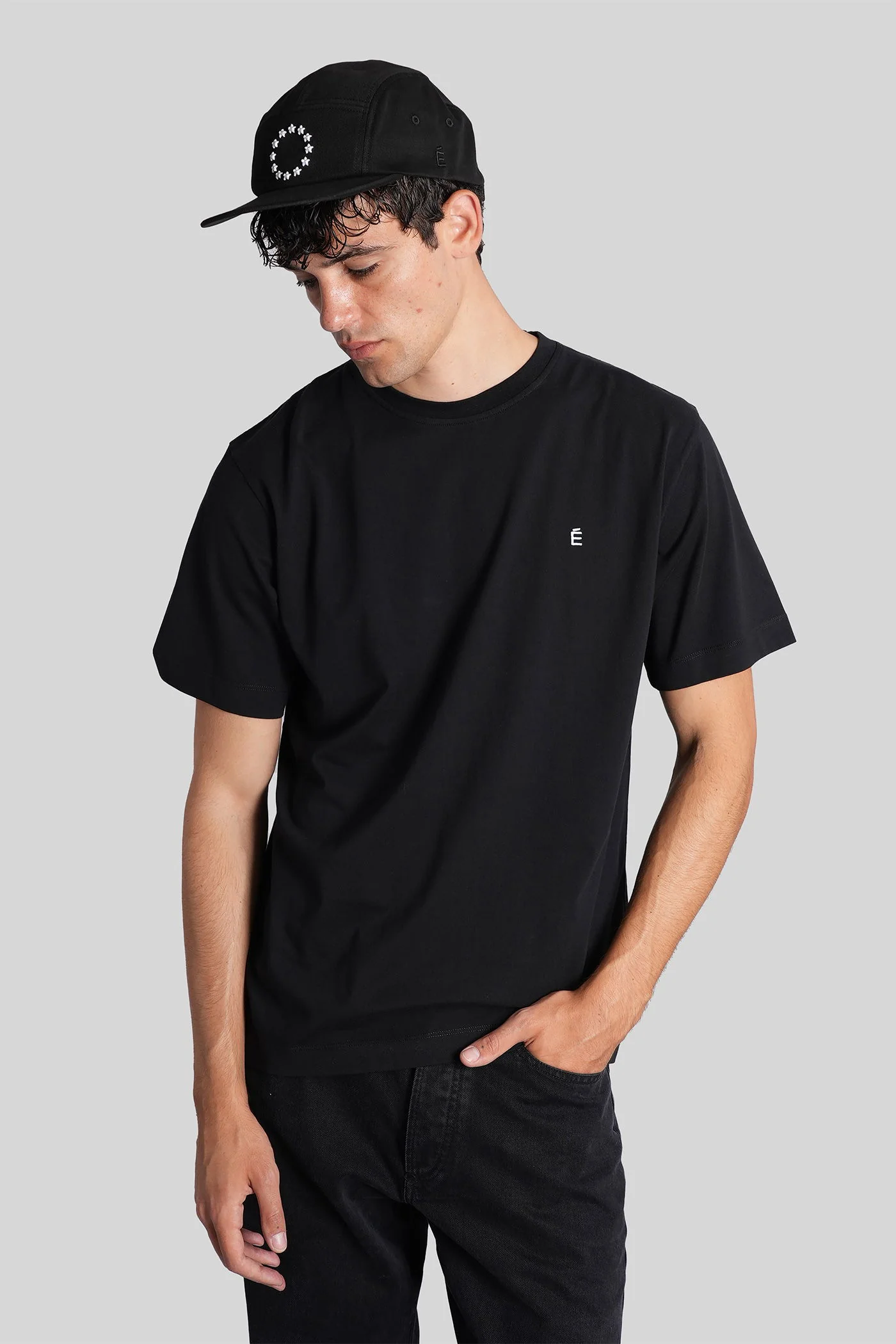 T-Shirt in black cotton - Image 6