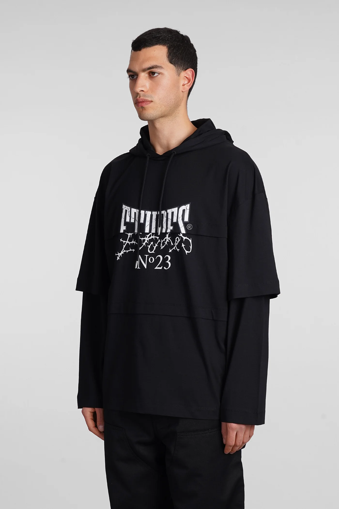 T-Shirt in black cotton - Image 4