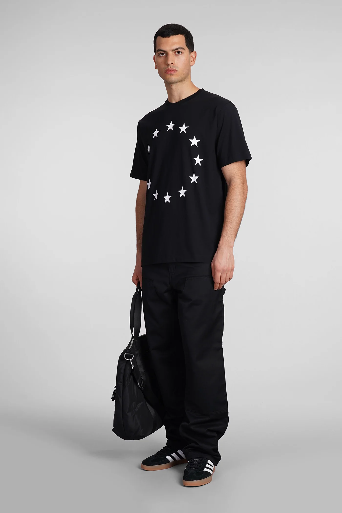 T-Shirt in black cotton - Image 2