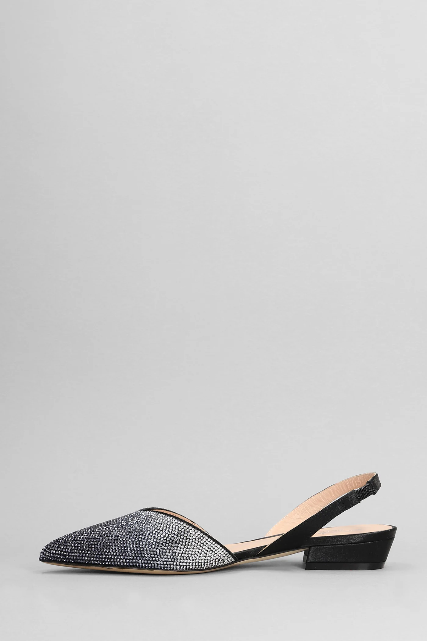Ballet flats in black satin - Image 3