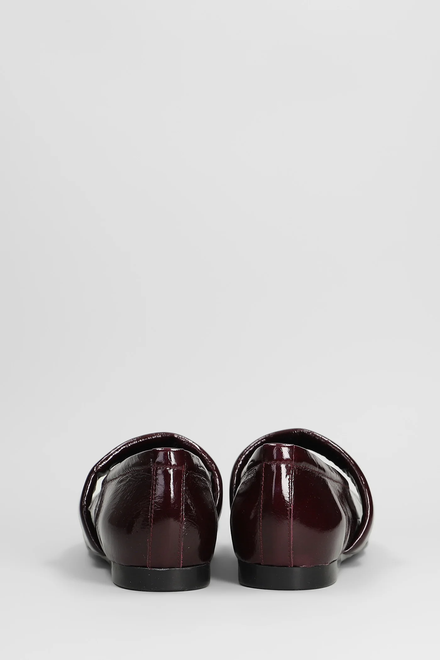 Ballet flats in bordeaux leather - Image 4