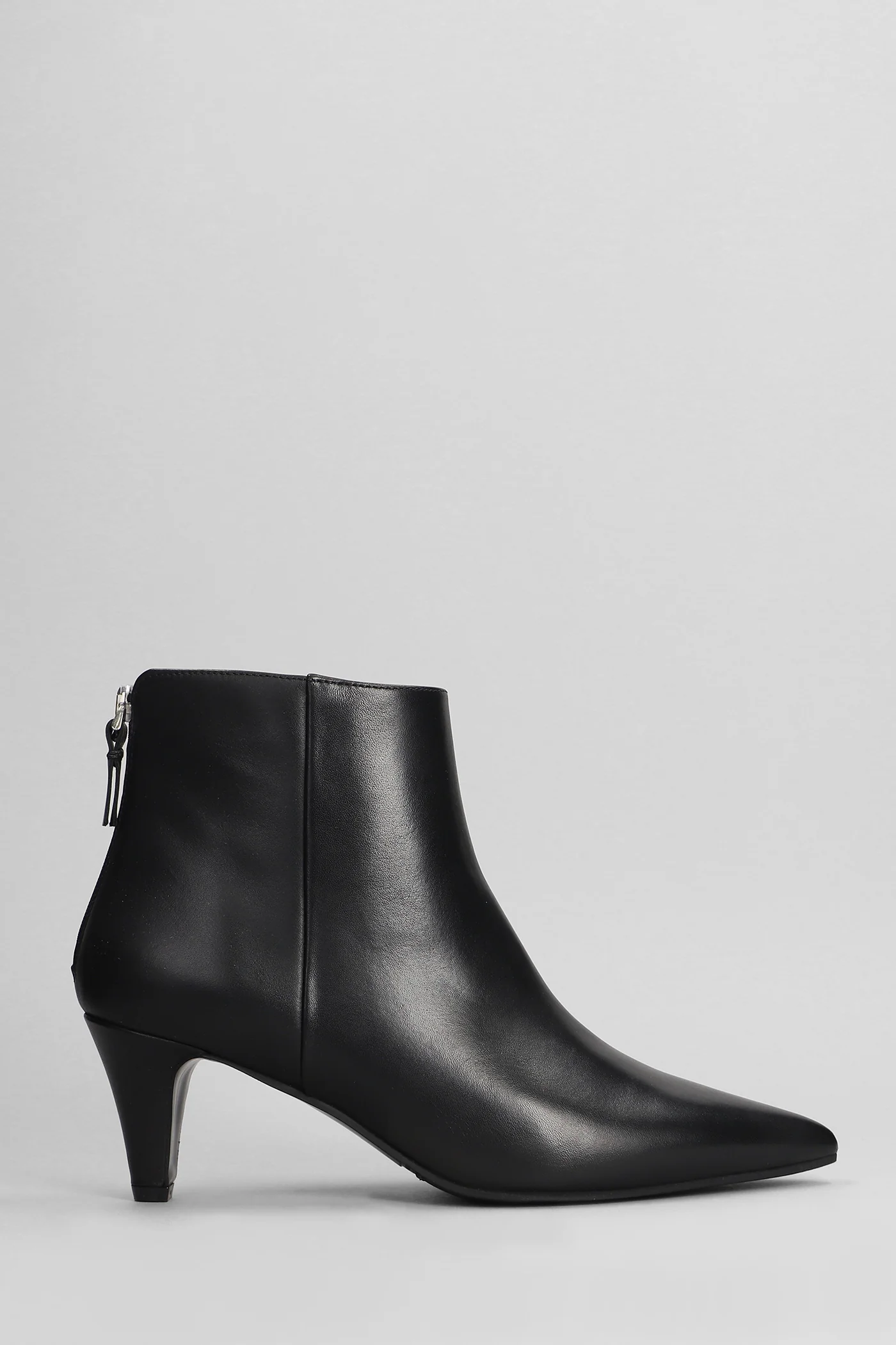 High heels Ankle boots in black leather