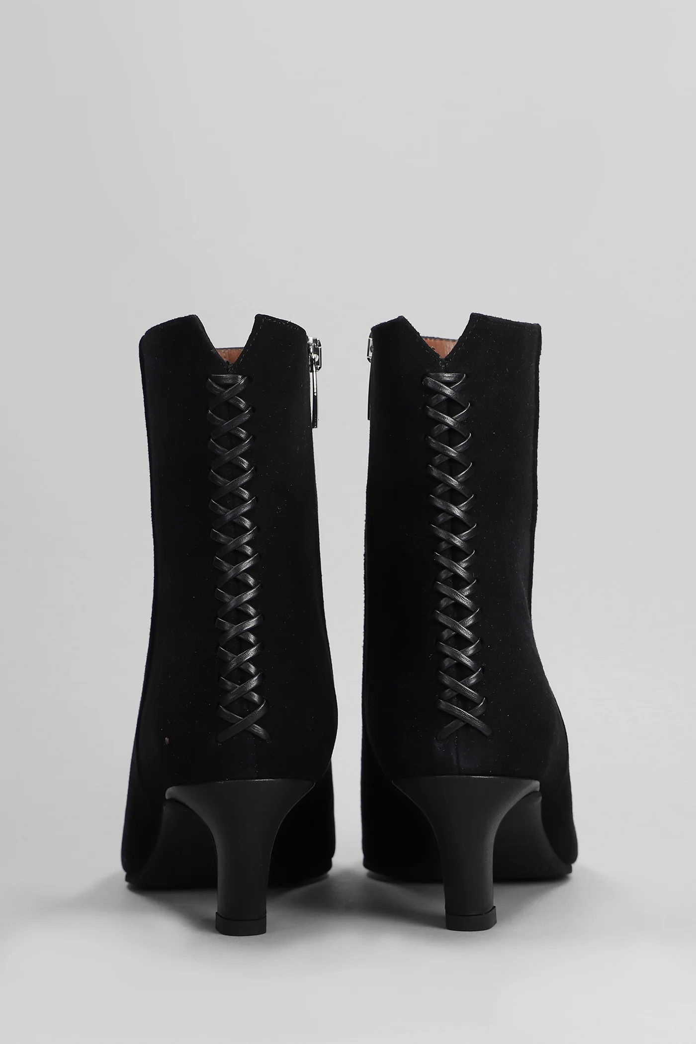 High heels Ankle boots in black suede - Image 4