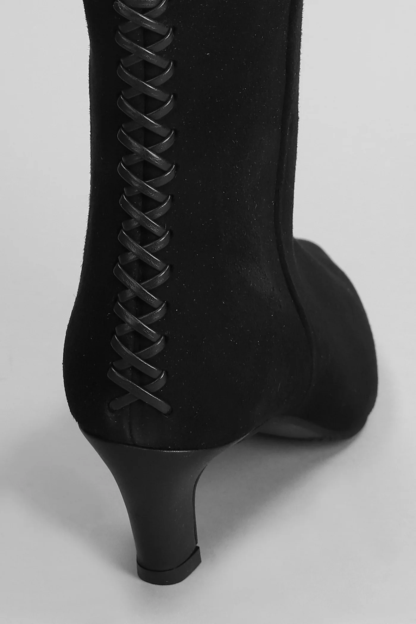 High heels Ankle boots in black suede - Image 5