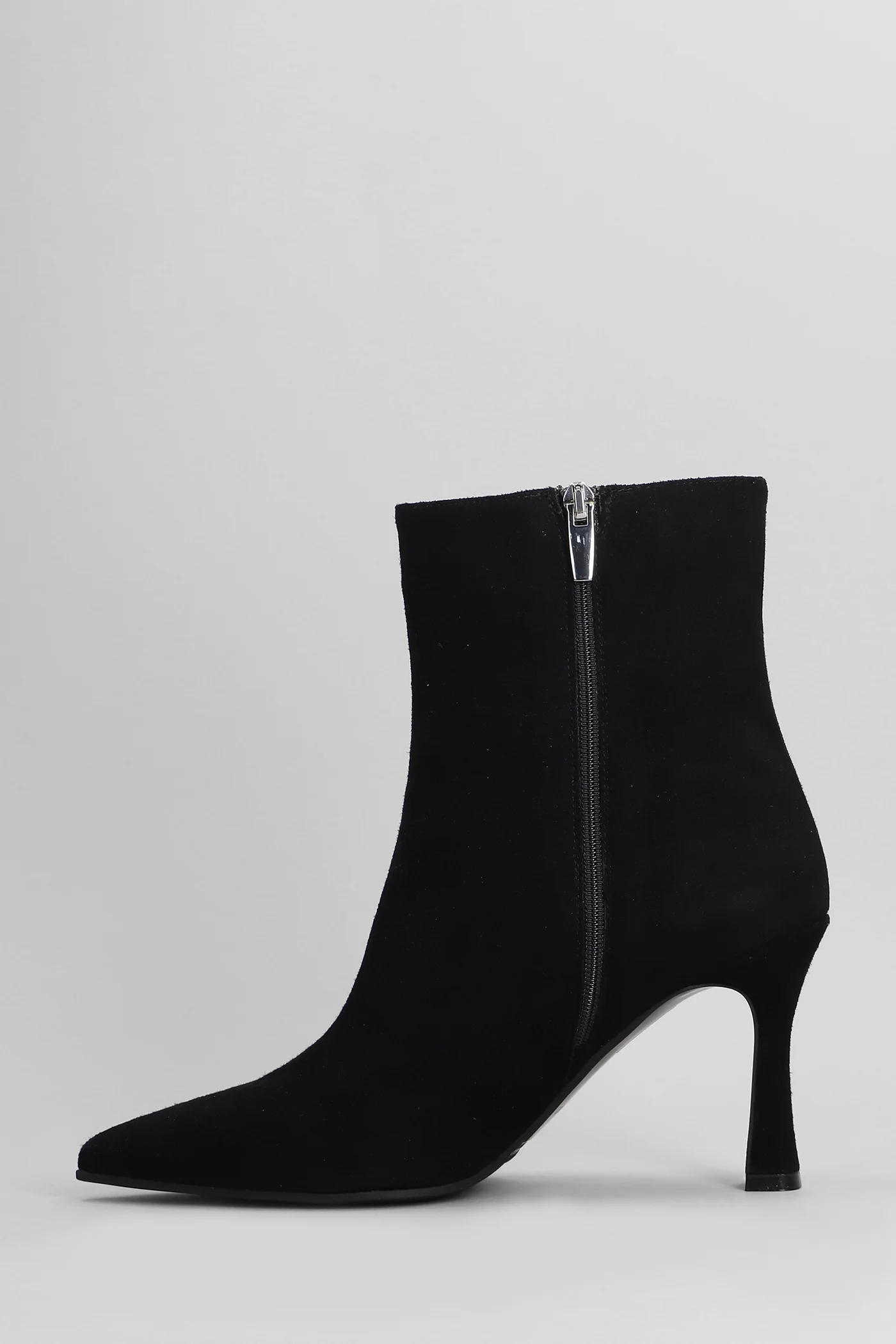 High heels Ankle boots in black suede - Image 3