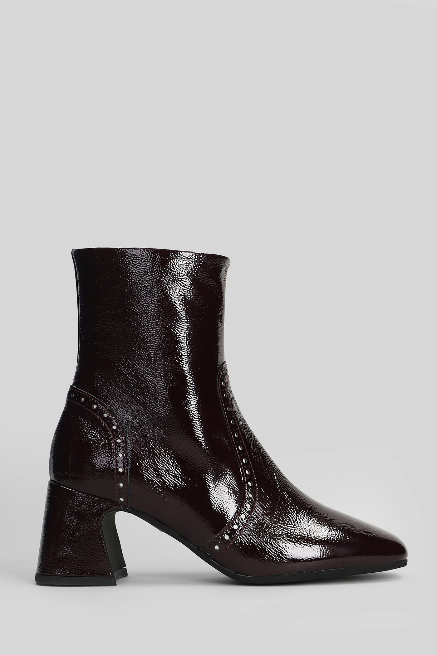 High heels Ankle boots in bordeaux leather