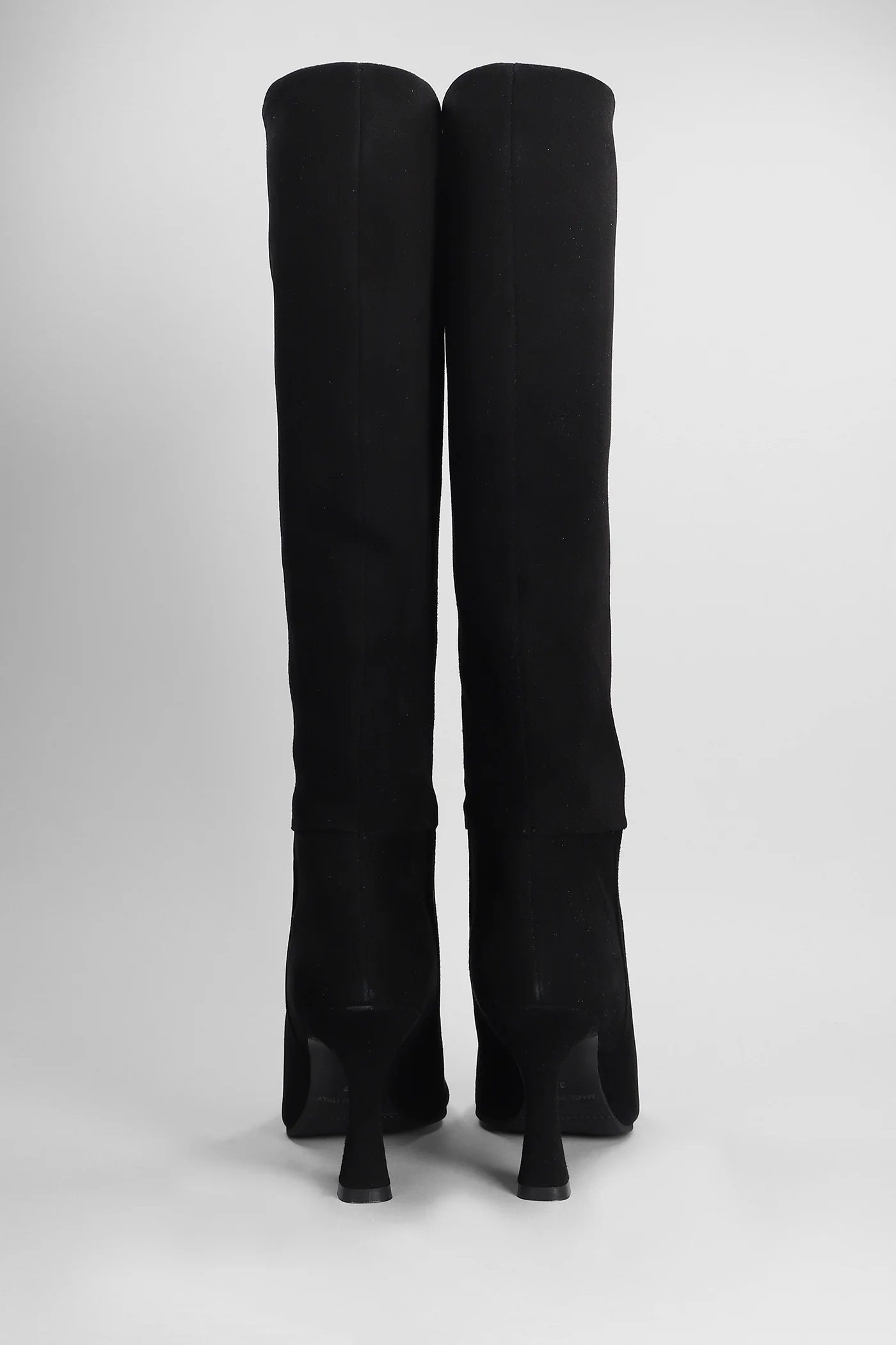 High heels boots in black suede - Image 4