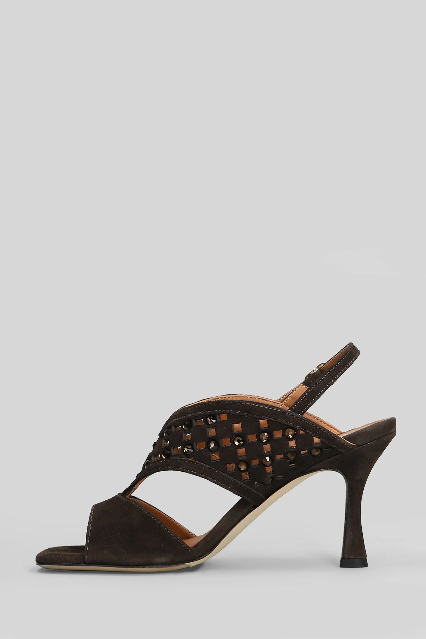 Sandals in dark brown suede - Image 3