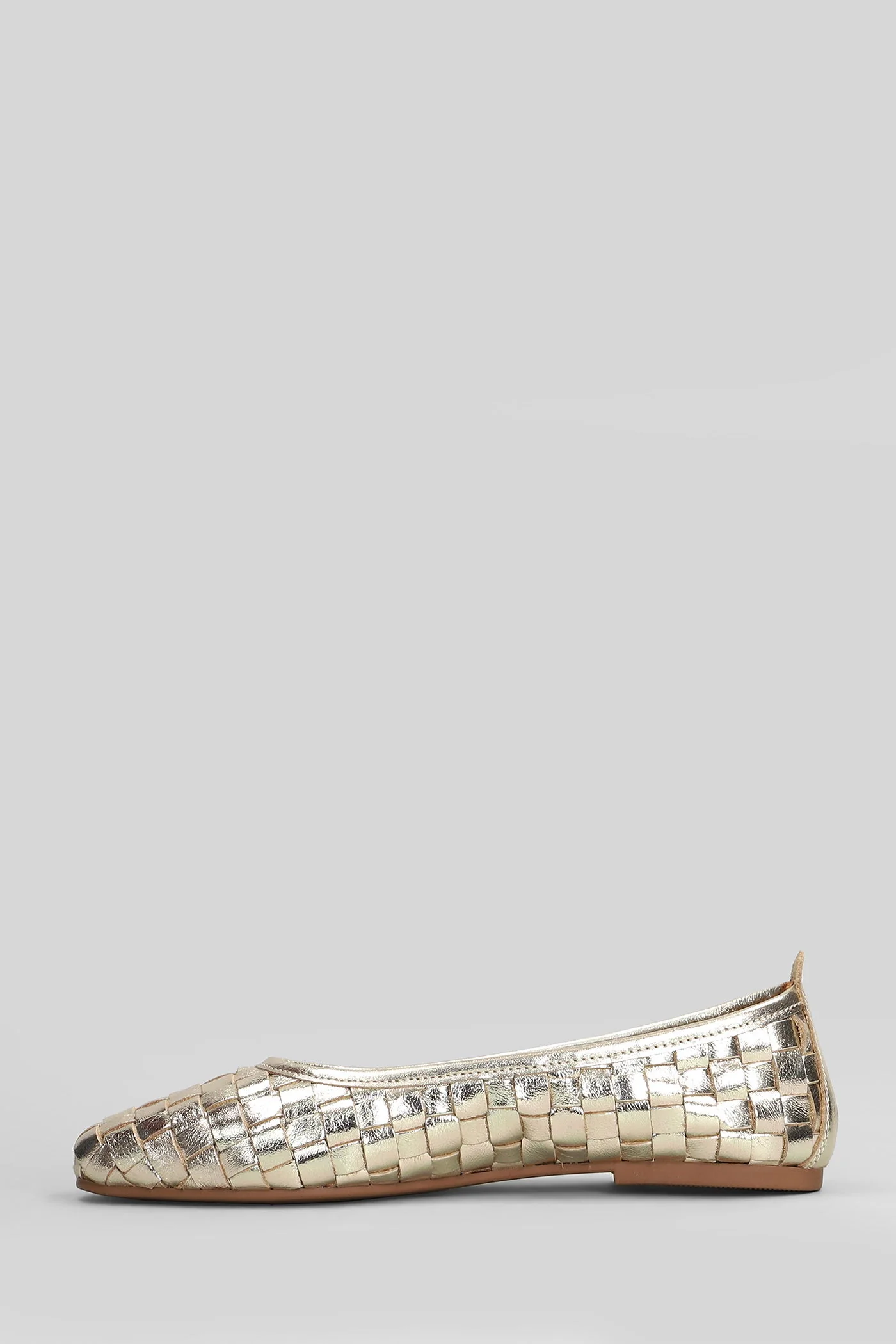 Ballet flats in gold leather - Image 3