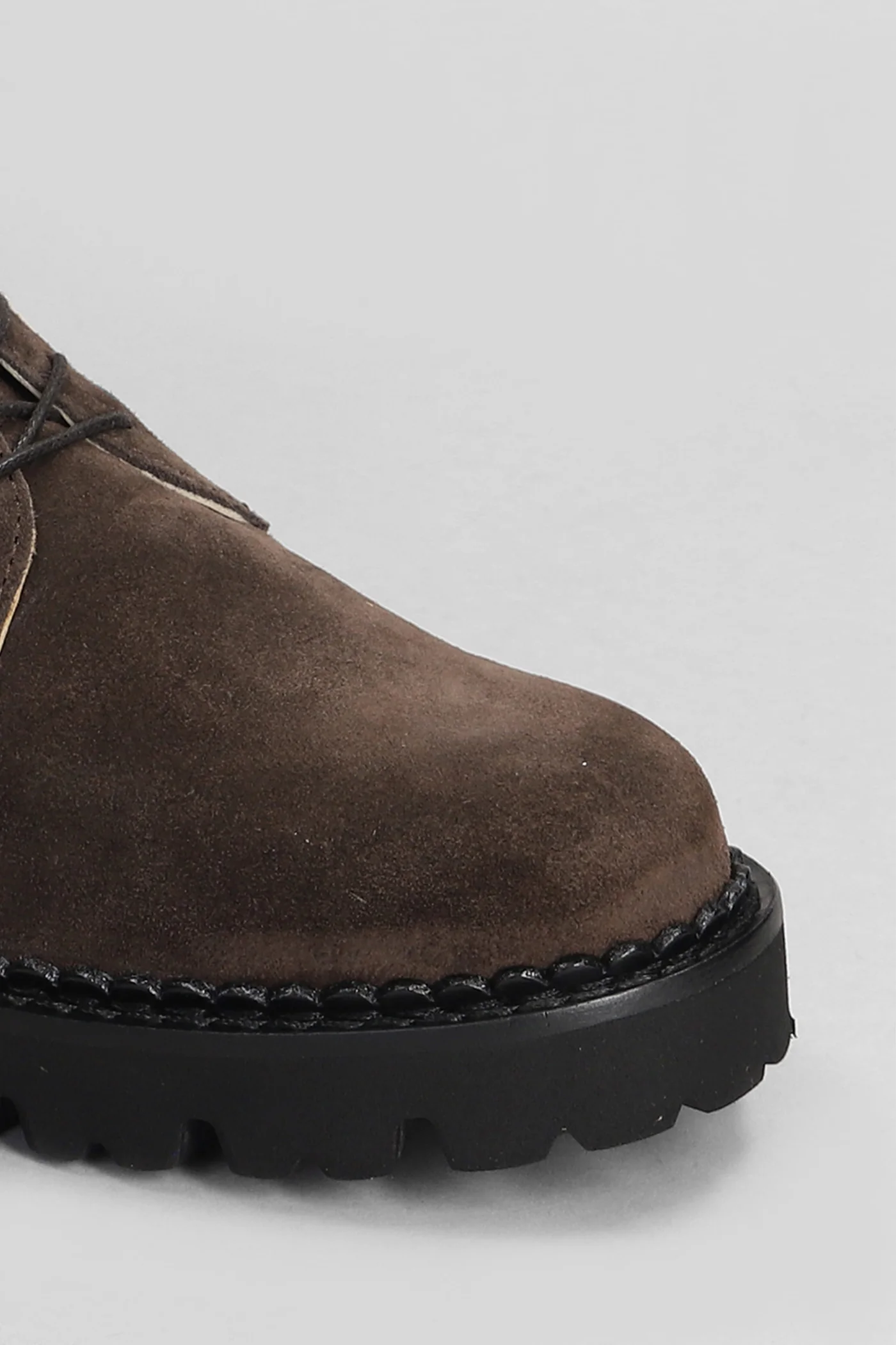 Combat boots in dark brown suede - Image 5