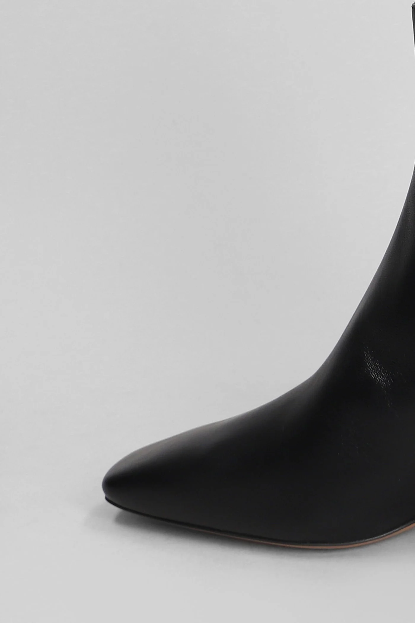 High heels Ankle boots in black leather - Image 5