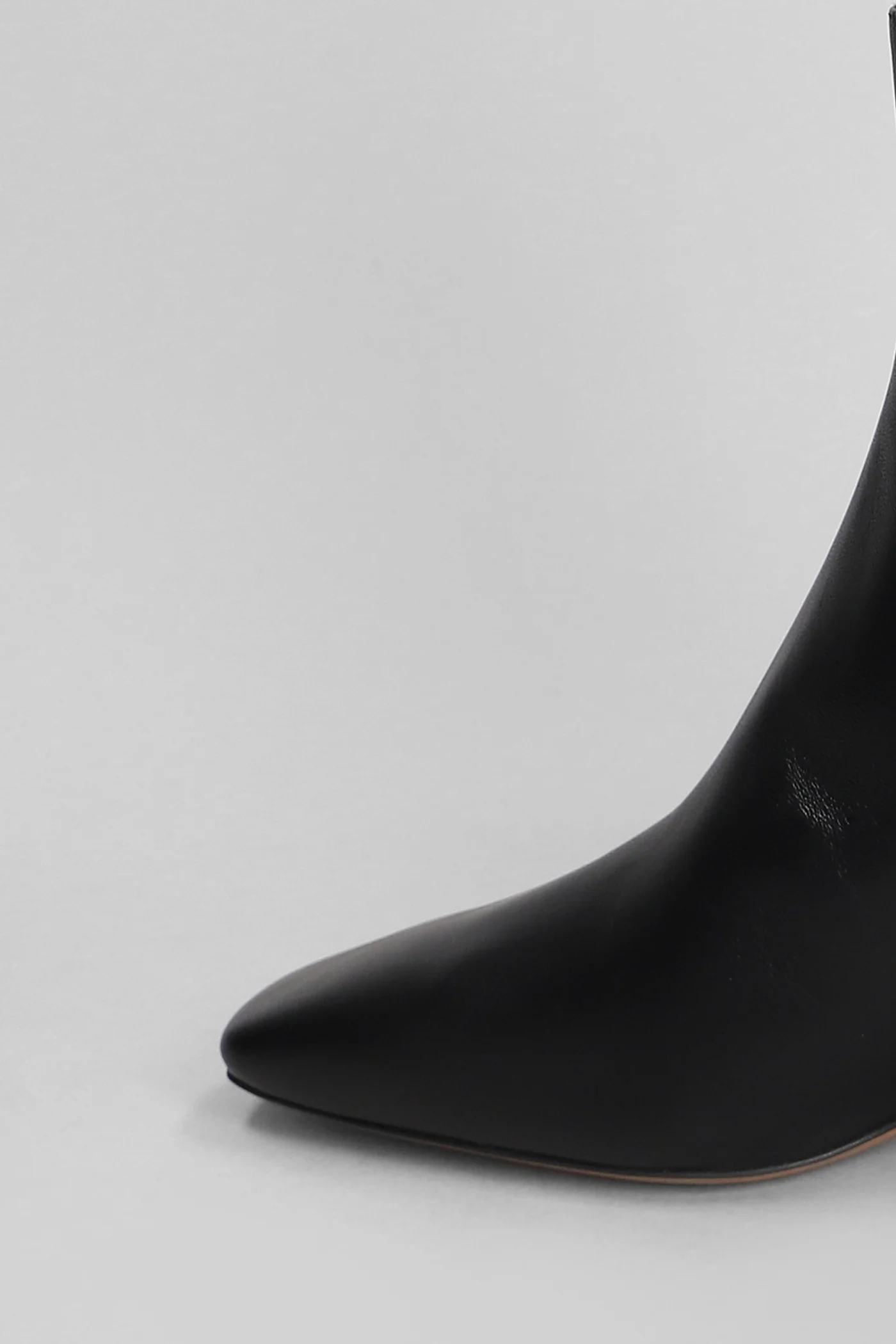 High heels Ankle boots in black leather - Image 5