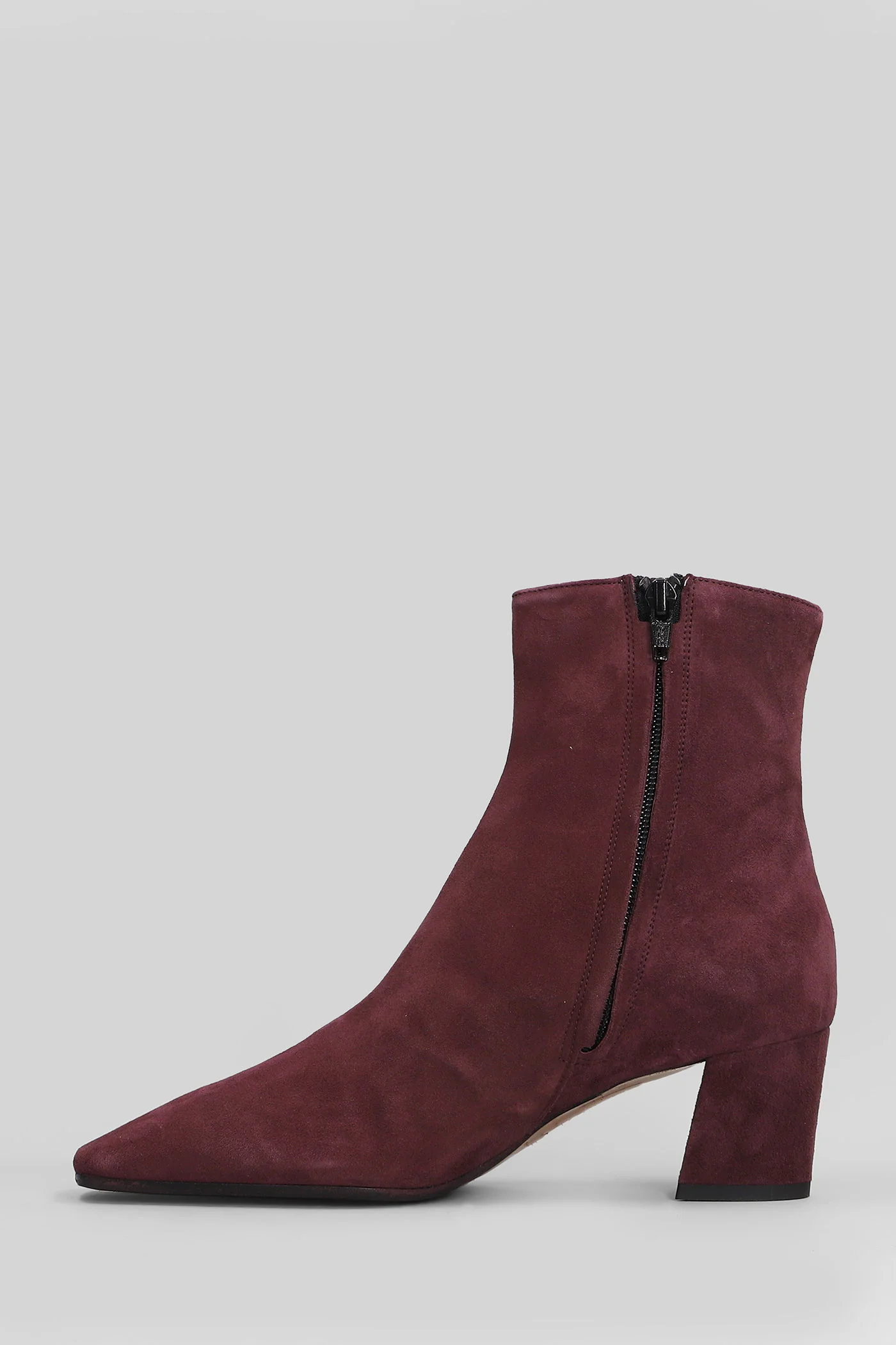 High heels Ankle boots in bordeaux suede - Image 3