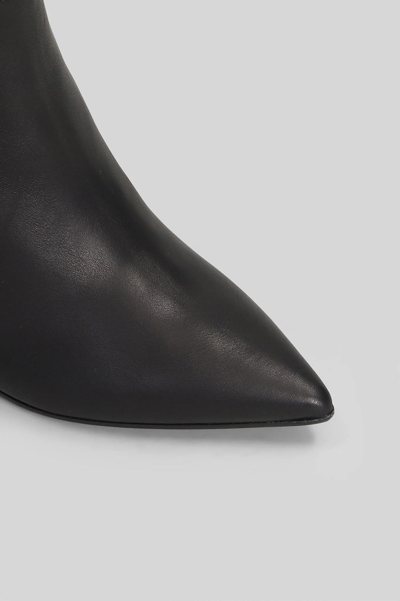 High heels boots in black leather - Image 5