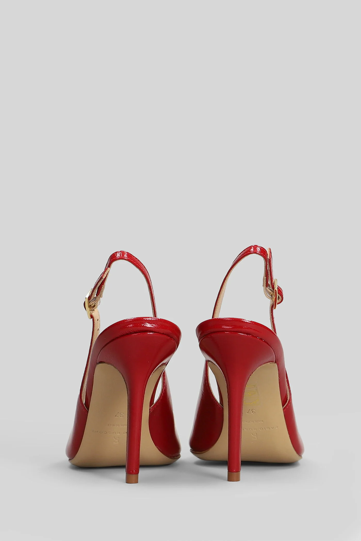 Pumps in red leather - Image 4