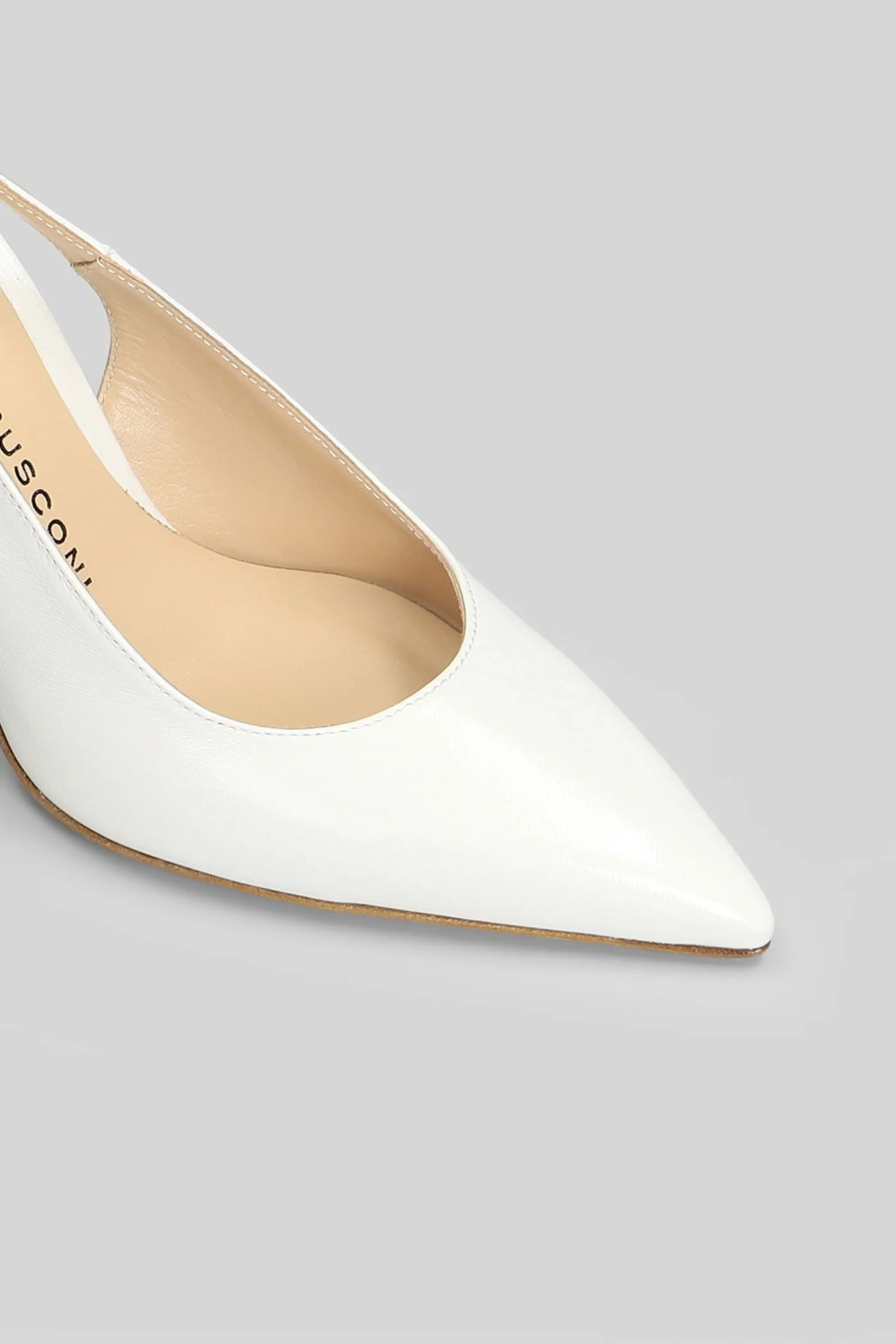 Pumps in white leather - Image 5
