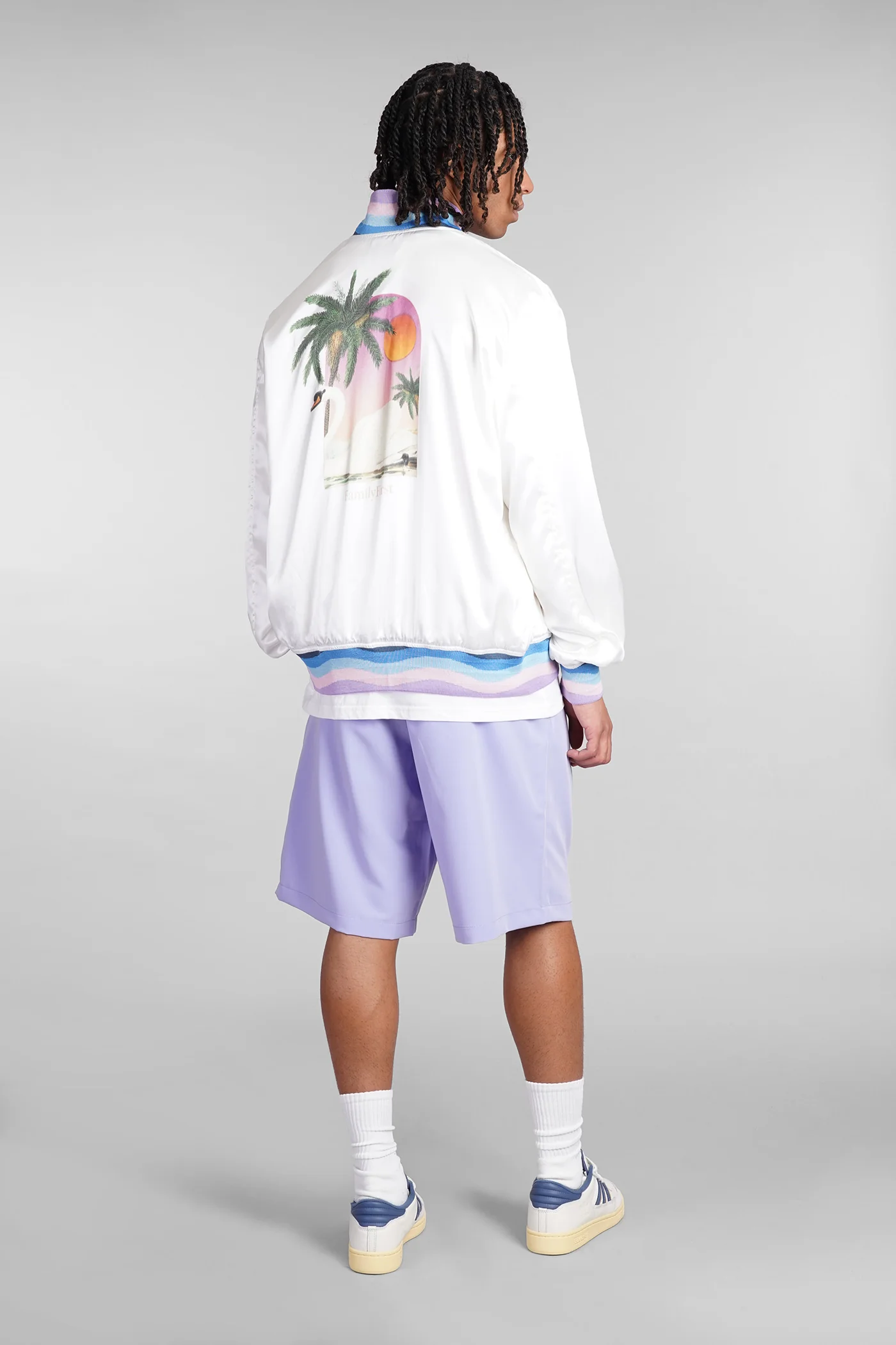 Bomber Jacket in white viscose - Image 2