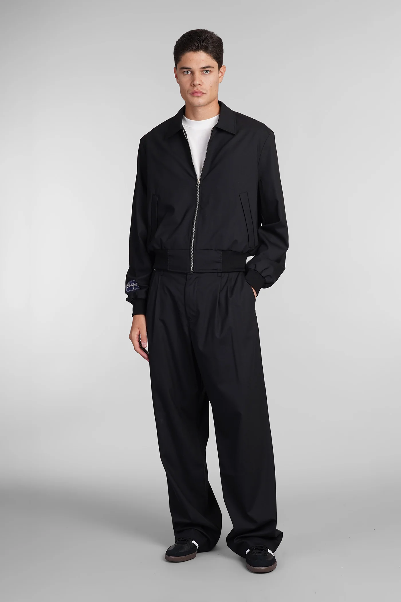 Casual jacket in black polyester - Image 2