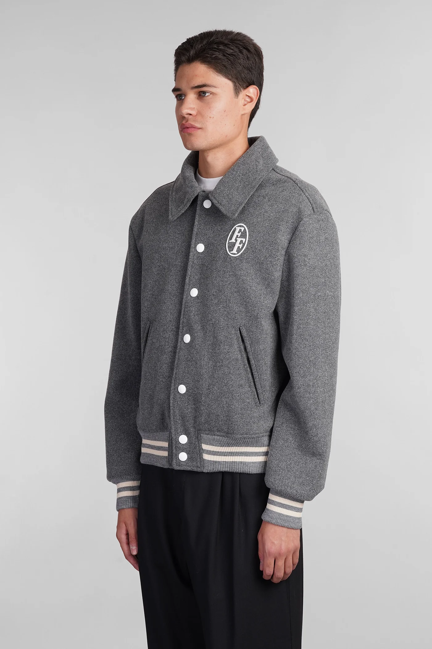 Casual jacket in grey polyester - Image 3