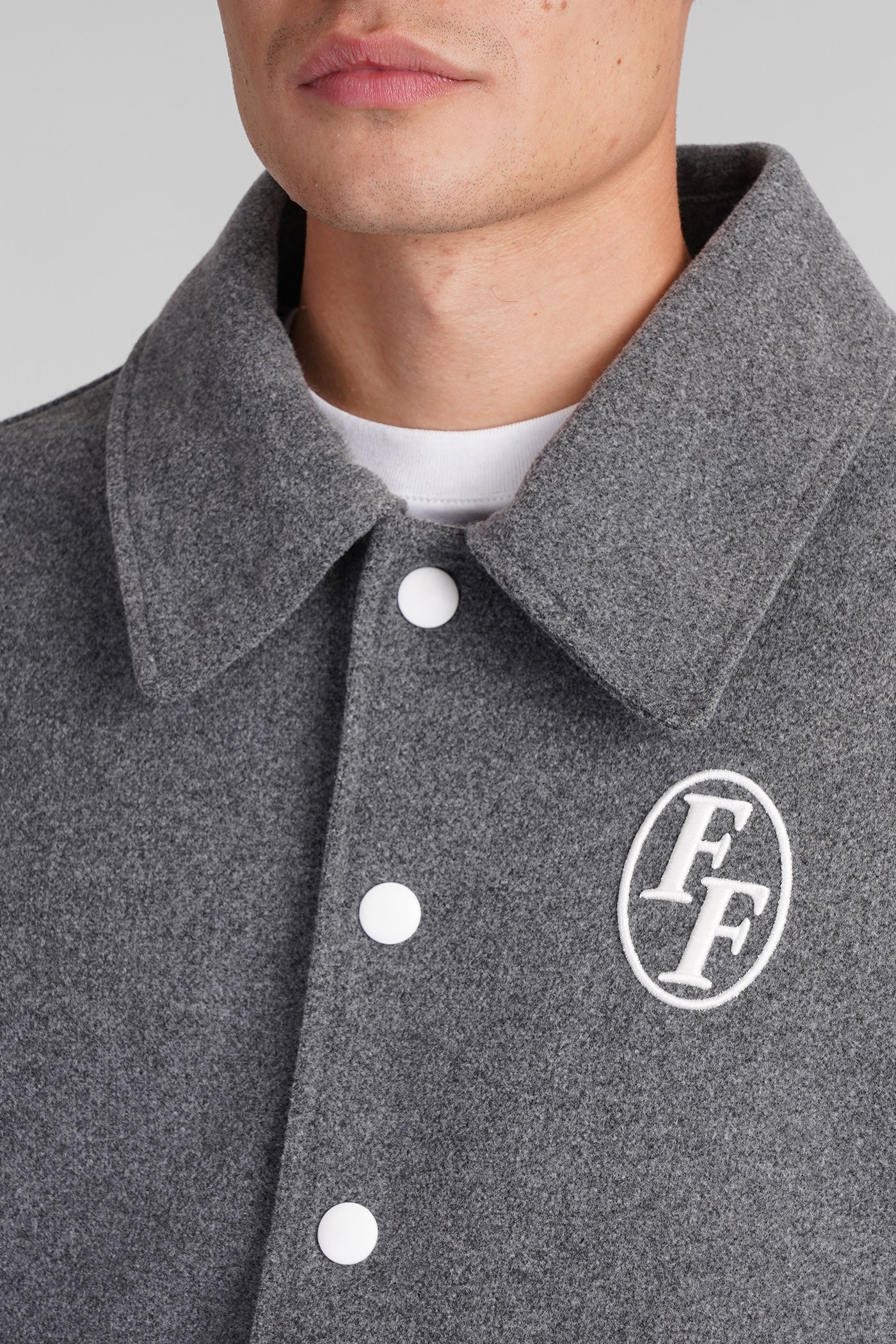 Casual jacket in grey polyester - Image 4