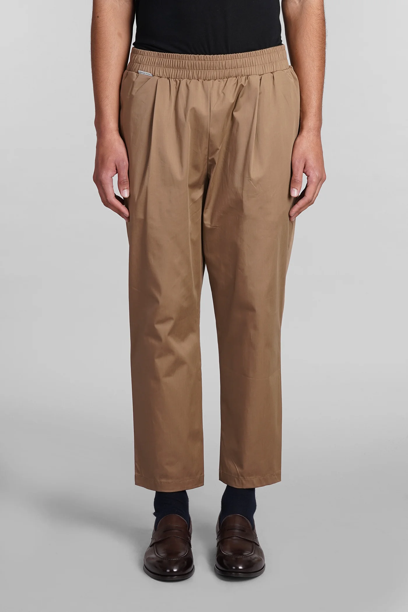 Pants in Camel cotton