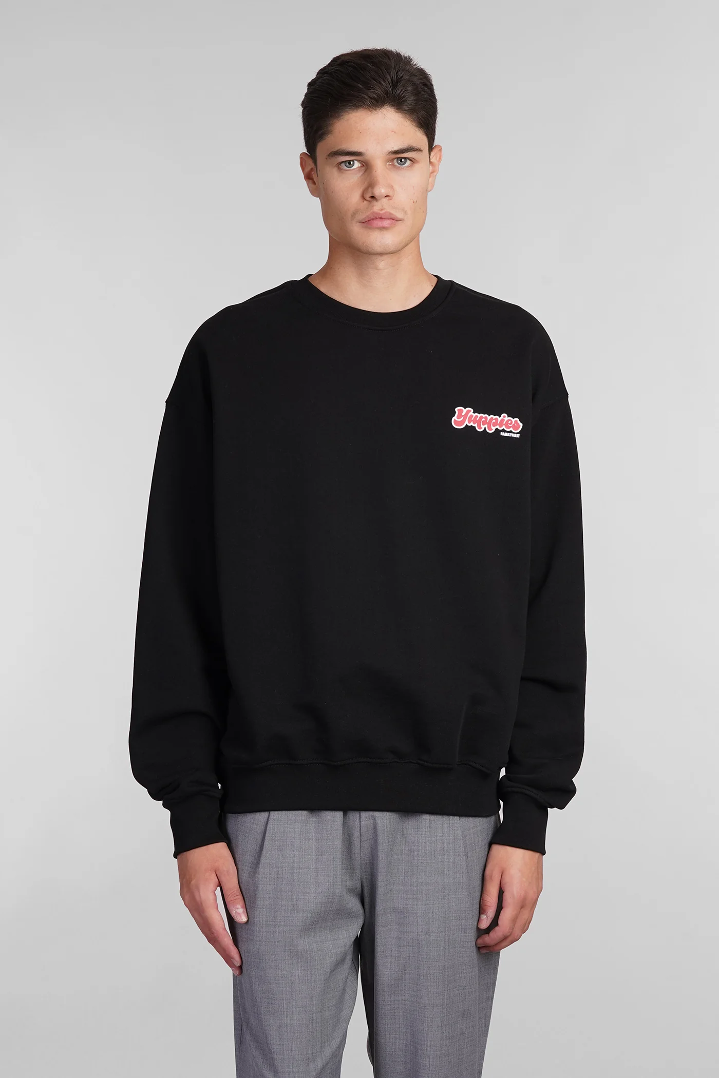Sweatshirt in black cotton