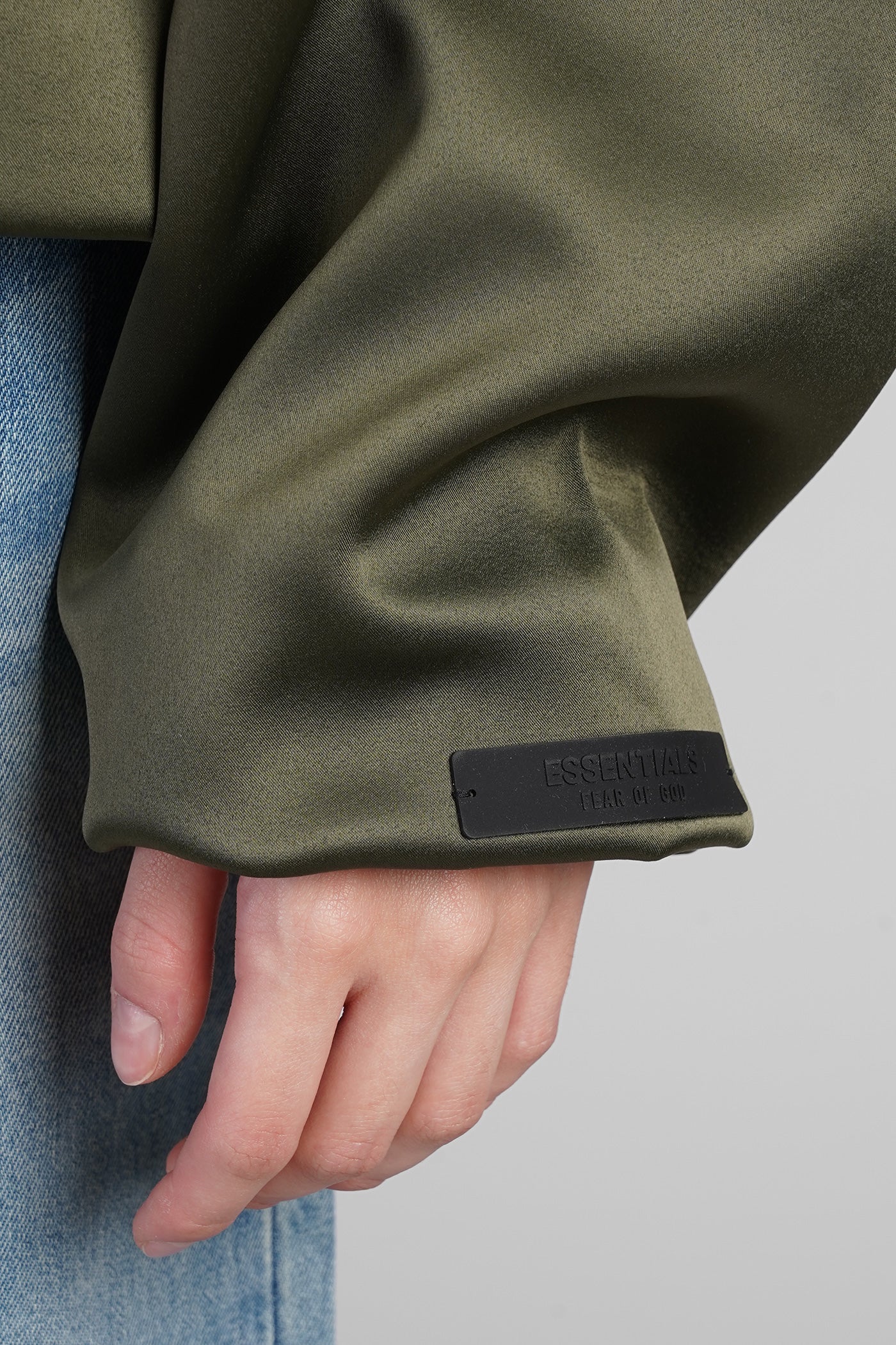 Bomber in green polyester - Image 5