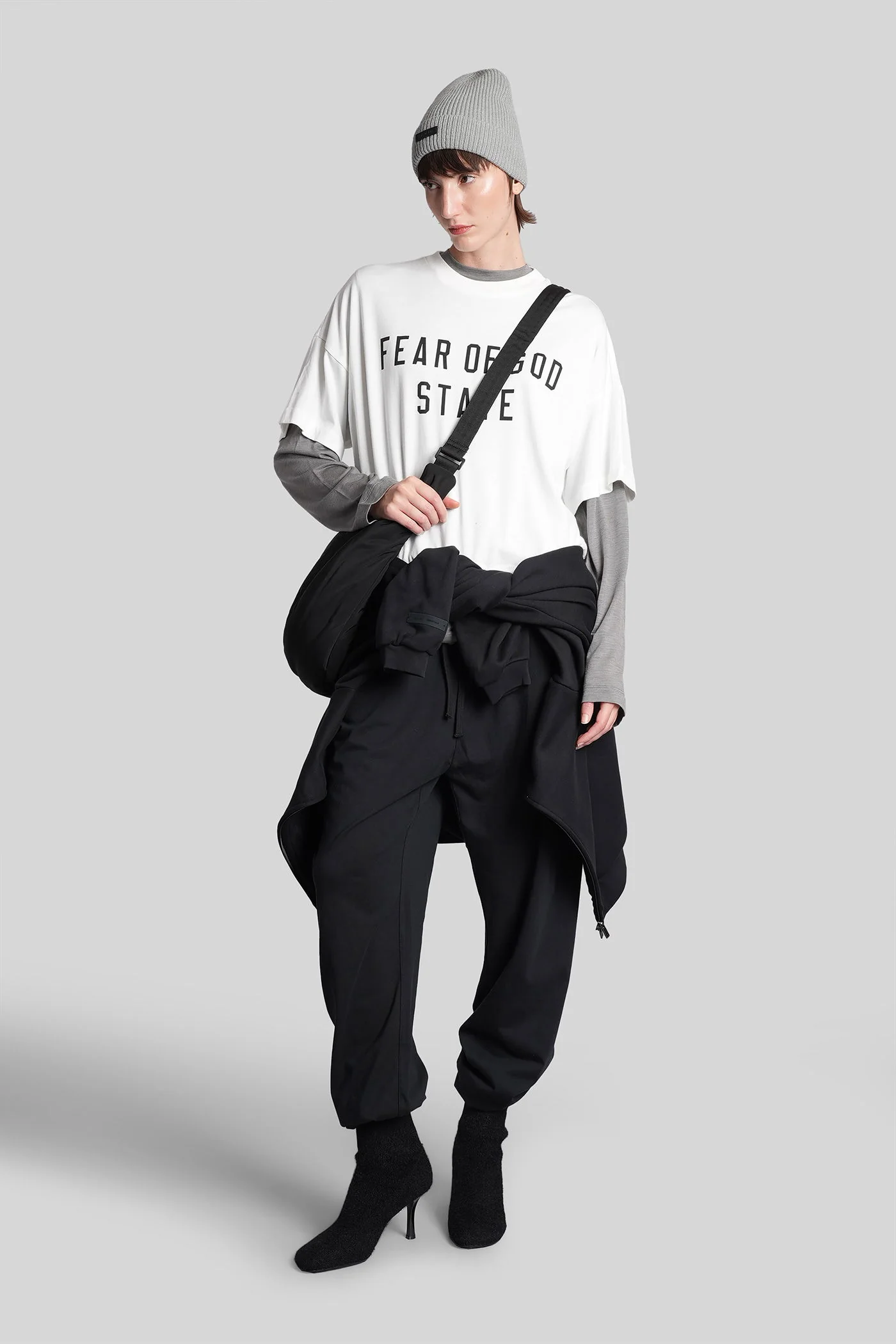 Pants in black cotton - Image 2