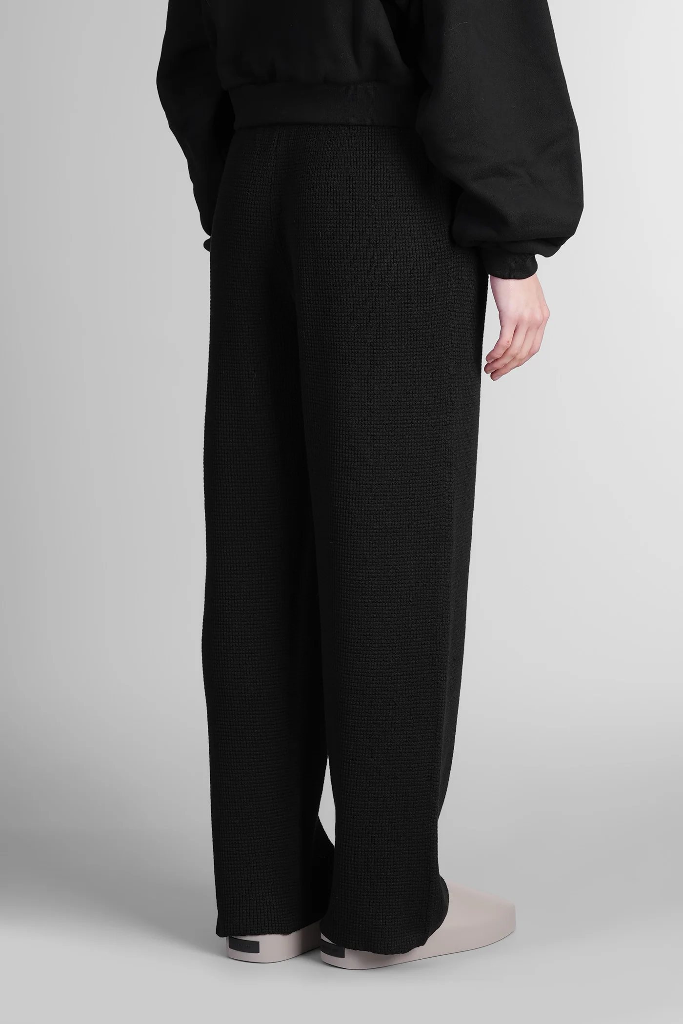 Pants in black polyester - Image 3